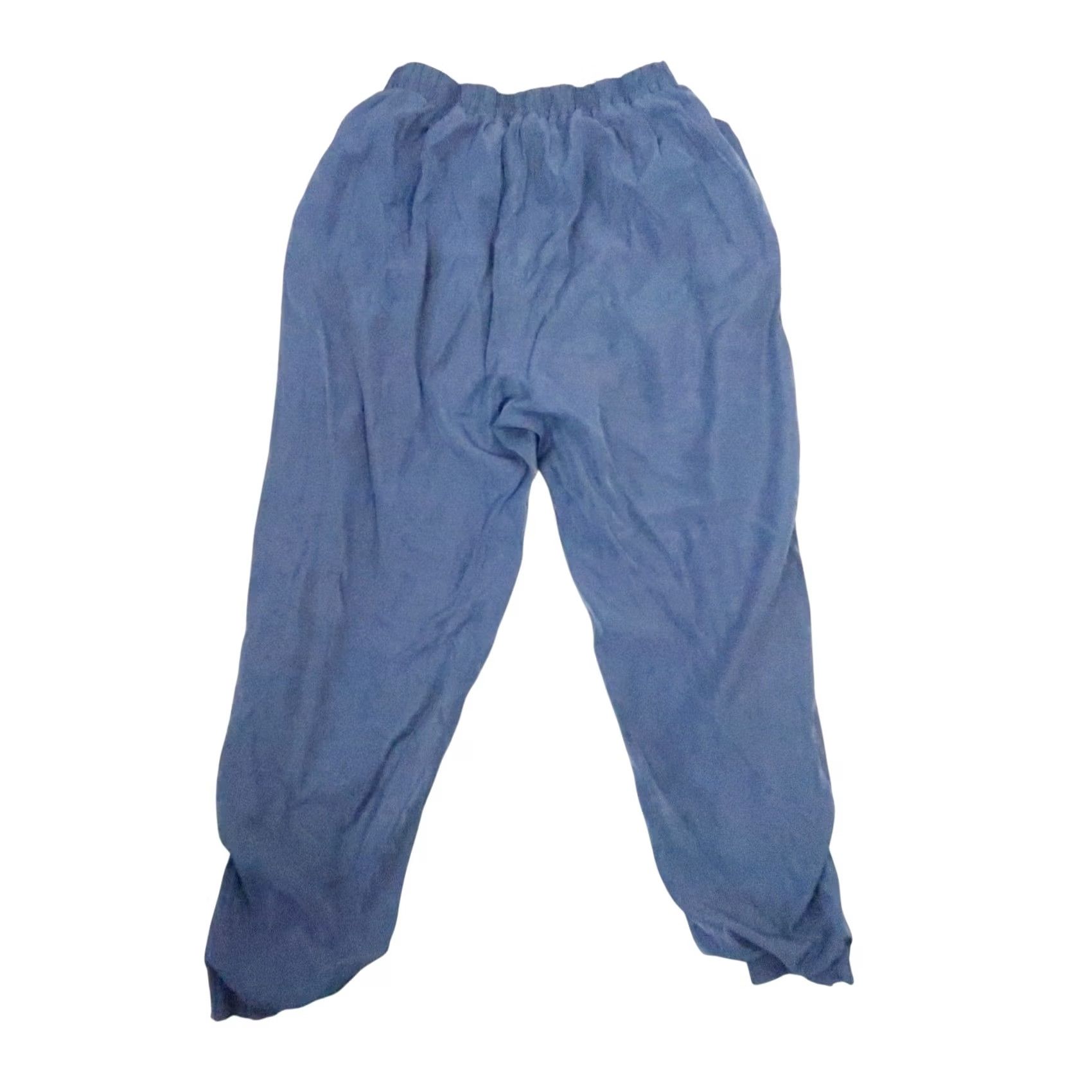 Vintage VINTAGE 90s Blue Swishy Windbreaker Track Pants Zip Ankle M Women Pants Casual Activewear Polyester Solid Modern 90s Theme Size 32" / US 10 / IT 46 - 3 Thumbnail