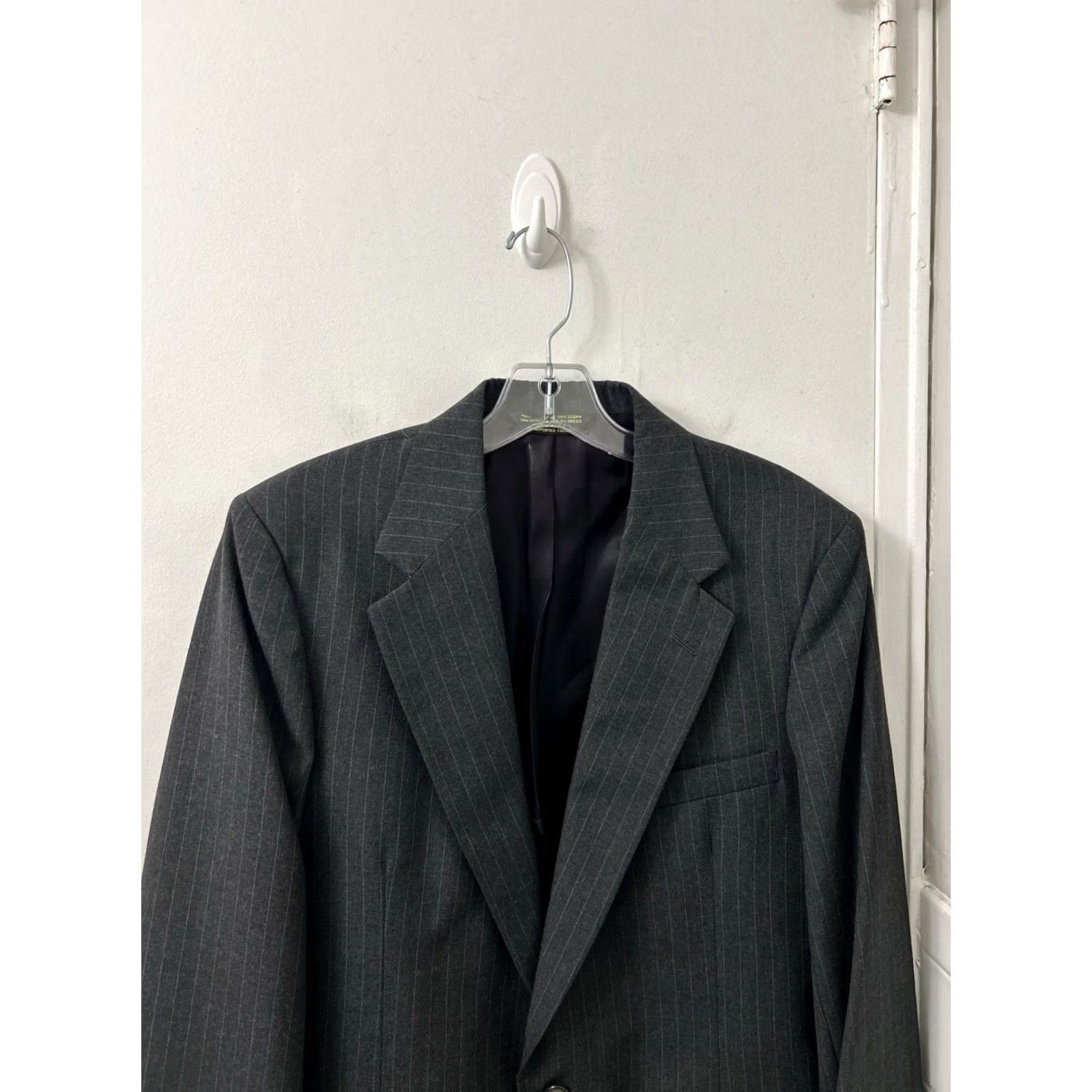 Vintage VINTAGE Brooke & Deane Blazer Mens 40 Gray Pinstripe Wool Jacket Made in USA NWT Blazer Jeans? Size 40R - 2 Thumbnail