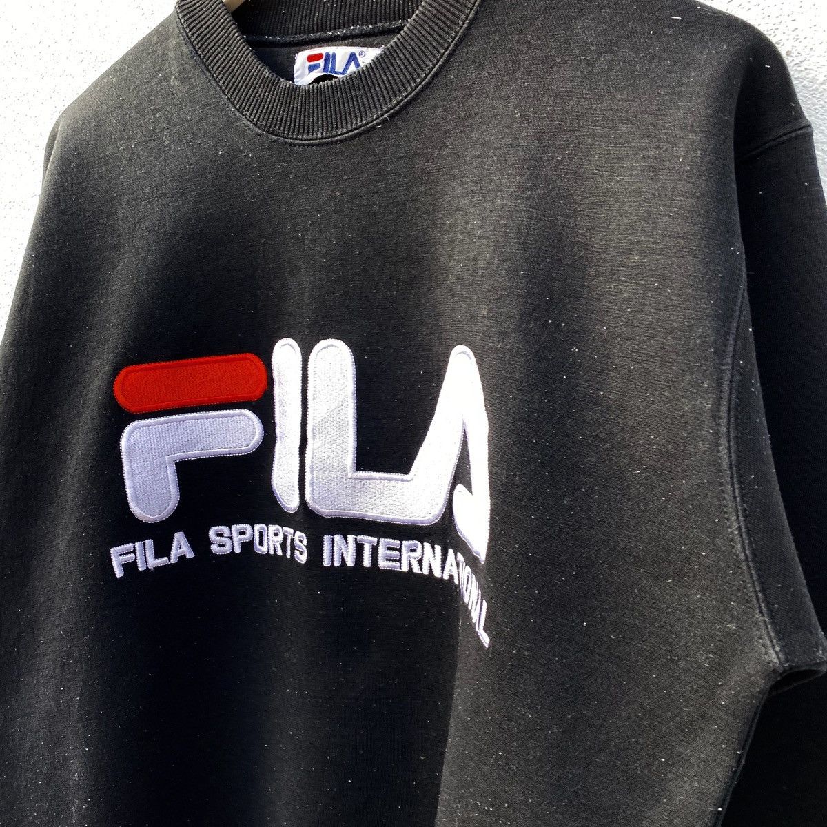 Other Vintage FILA Big Logo Pullover Embroidered Swatshirt Black Size US M / EU 48-50 / 2 - 3 Thumbnail