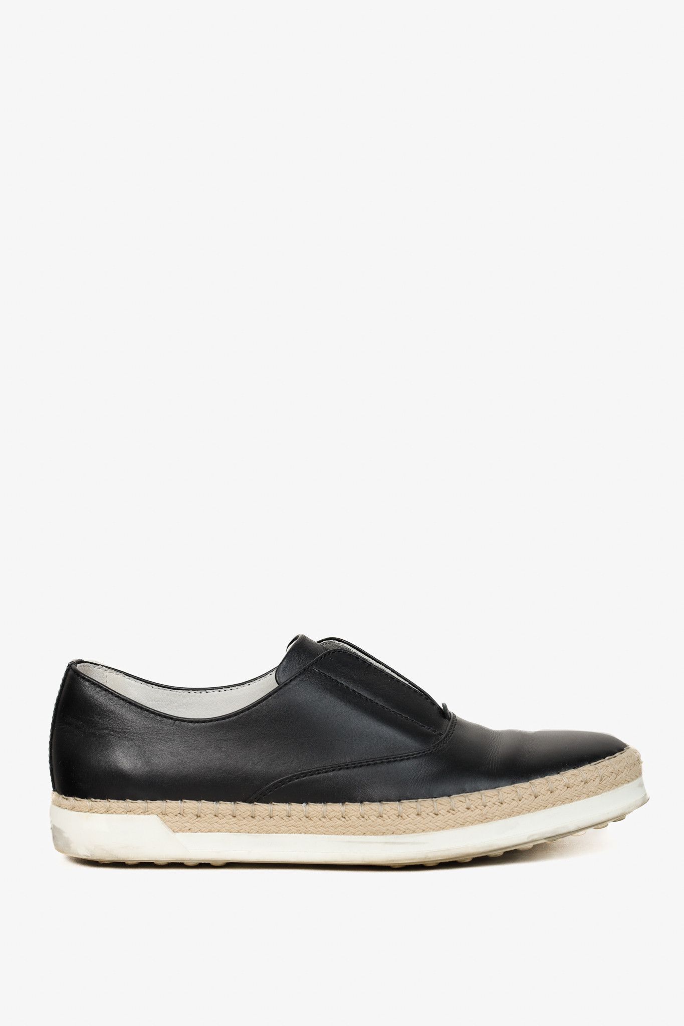 Tod's Francesina Leather Raffia-Detailed Slip-On Sneakers