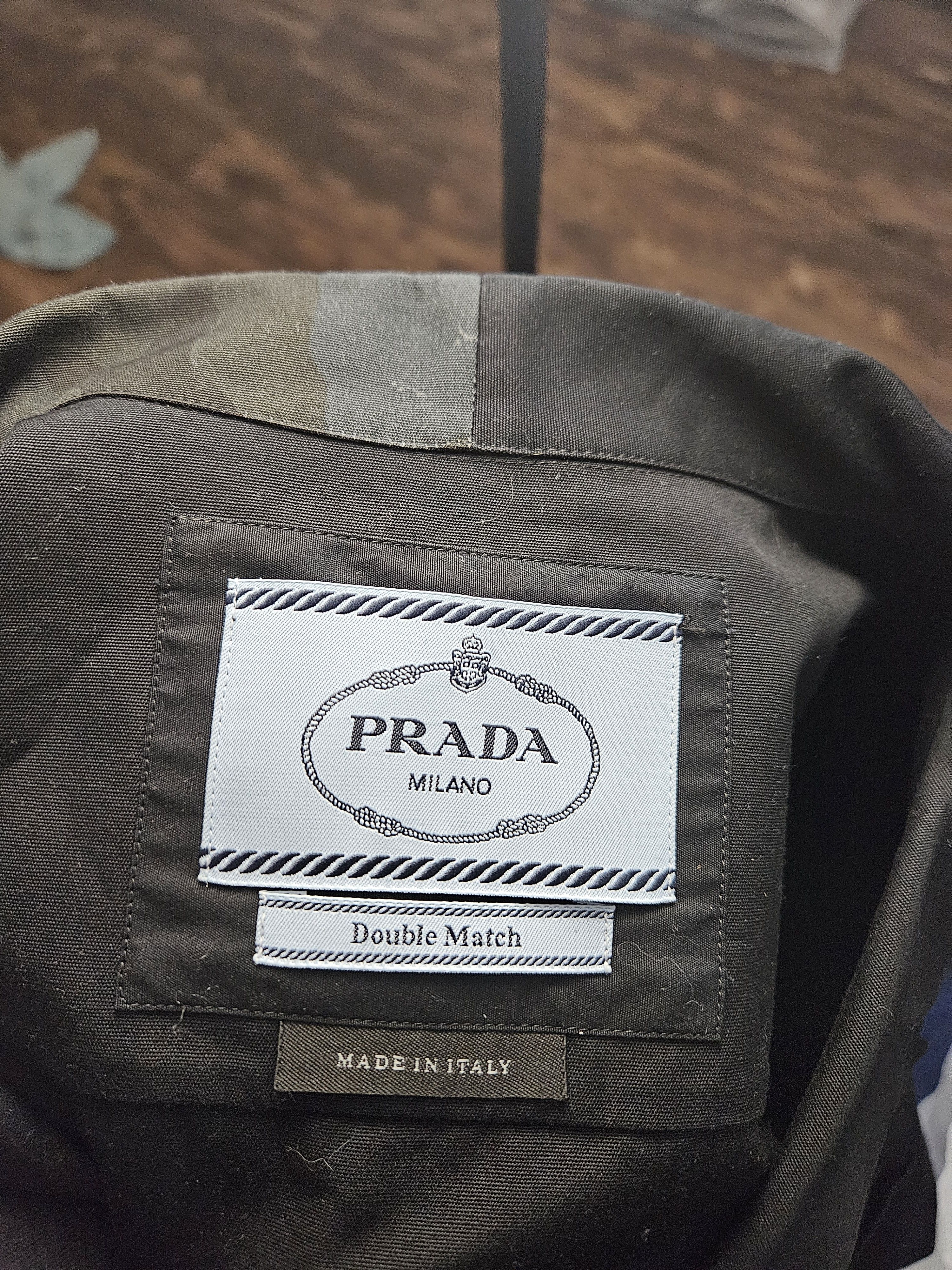 Prada Double Match Oversized Black Blue Camo Bowling Shirt Size US S / EU 44-46 / 1 - 7 Thumbnail