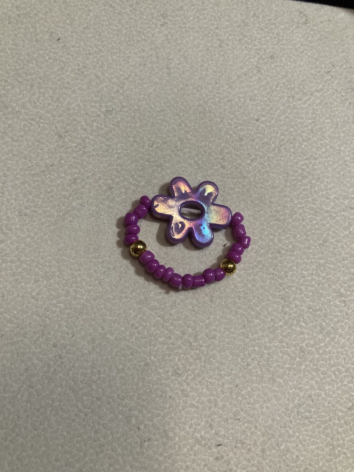 Other Purple groovy flower ring Size ONE SIZE - 1 Preview