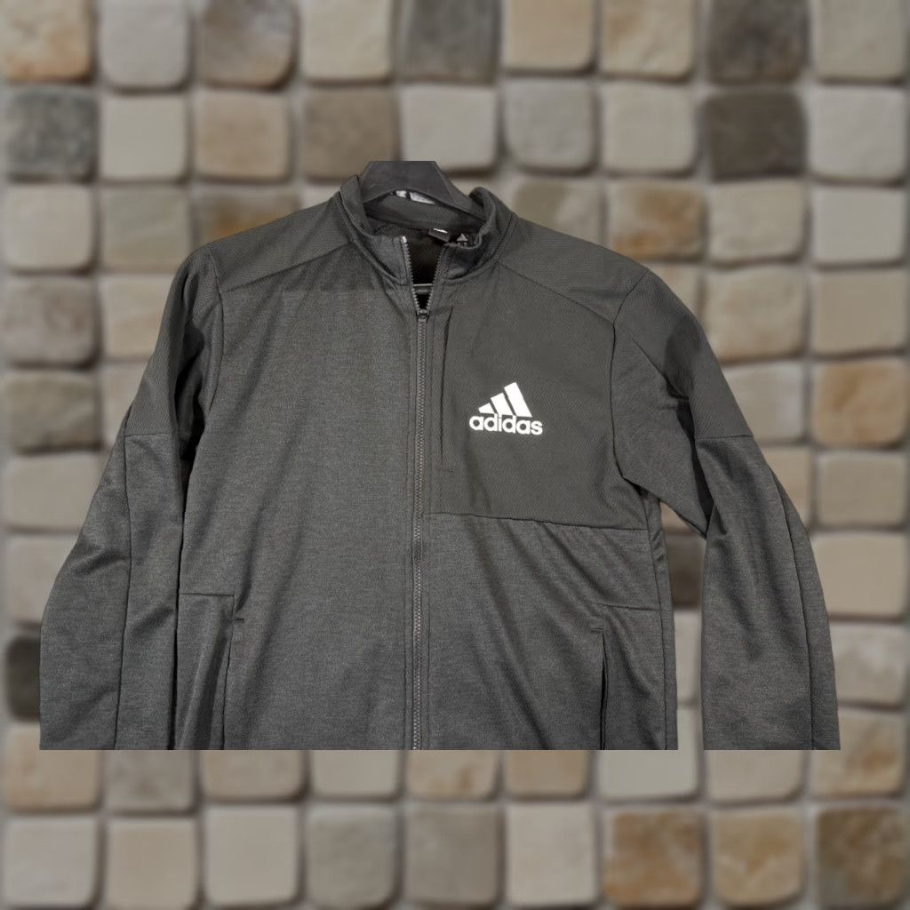 Adidas Adidas Track Jacket Mens S Black Full Zip Long Sleeve Logo Pockets Activewear Size US S / EU 44-46 / 1 - 1 Thumbnail