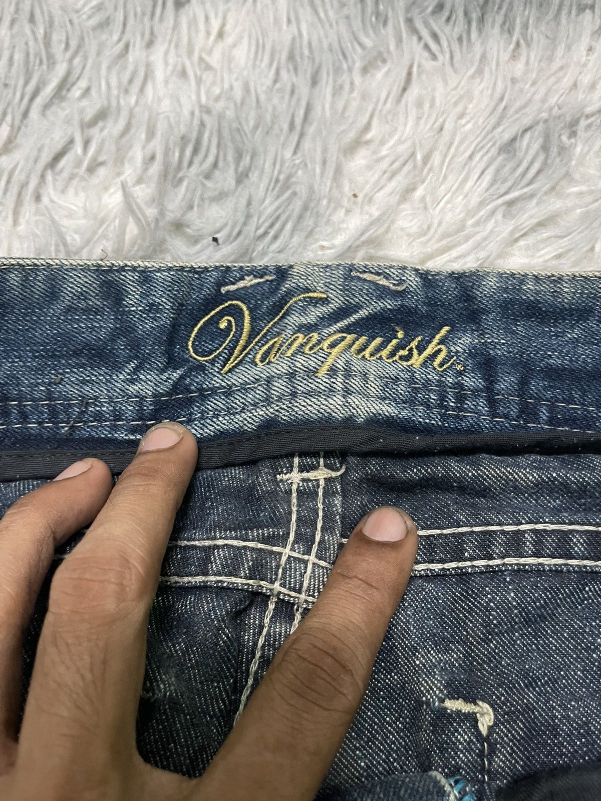 If Six Was Nine 2000s VANQUISH GOLD FLARE PANT DENIM RARE DESIGN Size US 33 - 7 Thumbnail