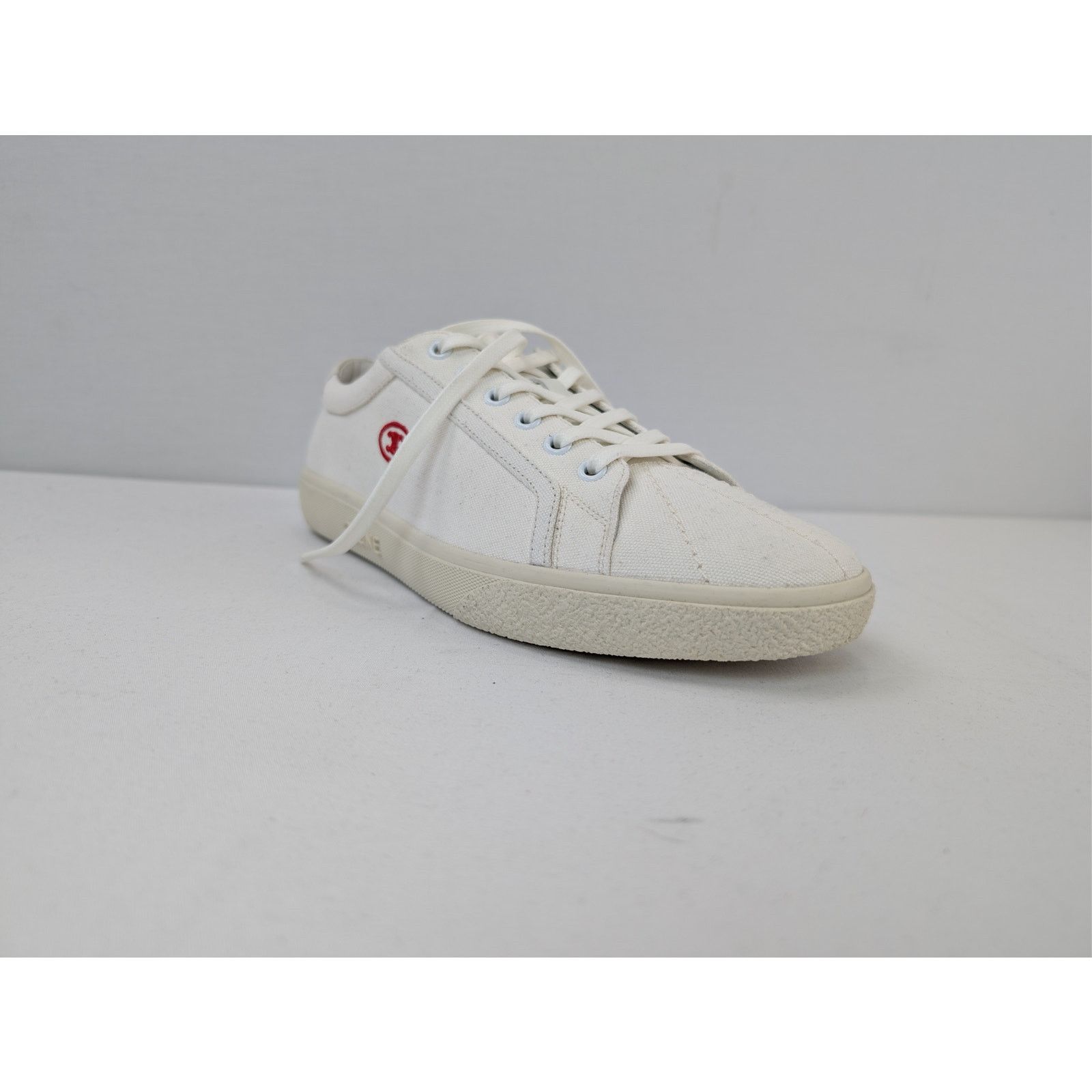 Celine o1rshd1 Canvas & Calfskin Low top Sneakers in White Size US 10 / EU 43 - 2 Thumbnail
