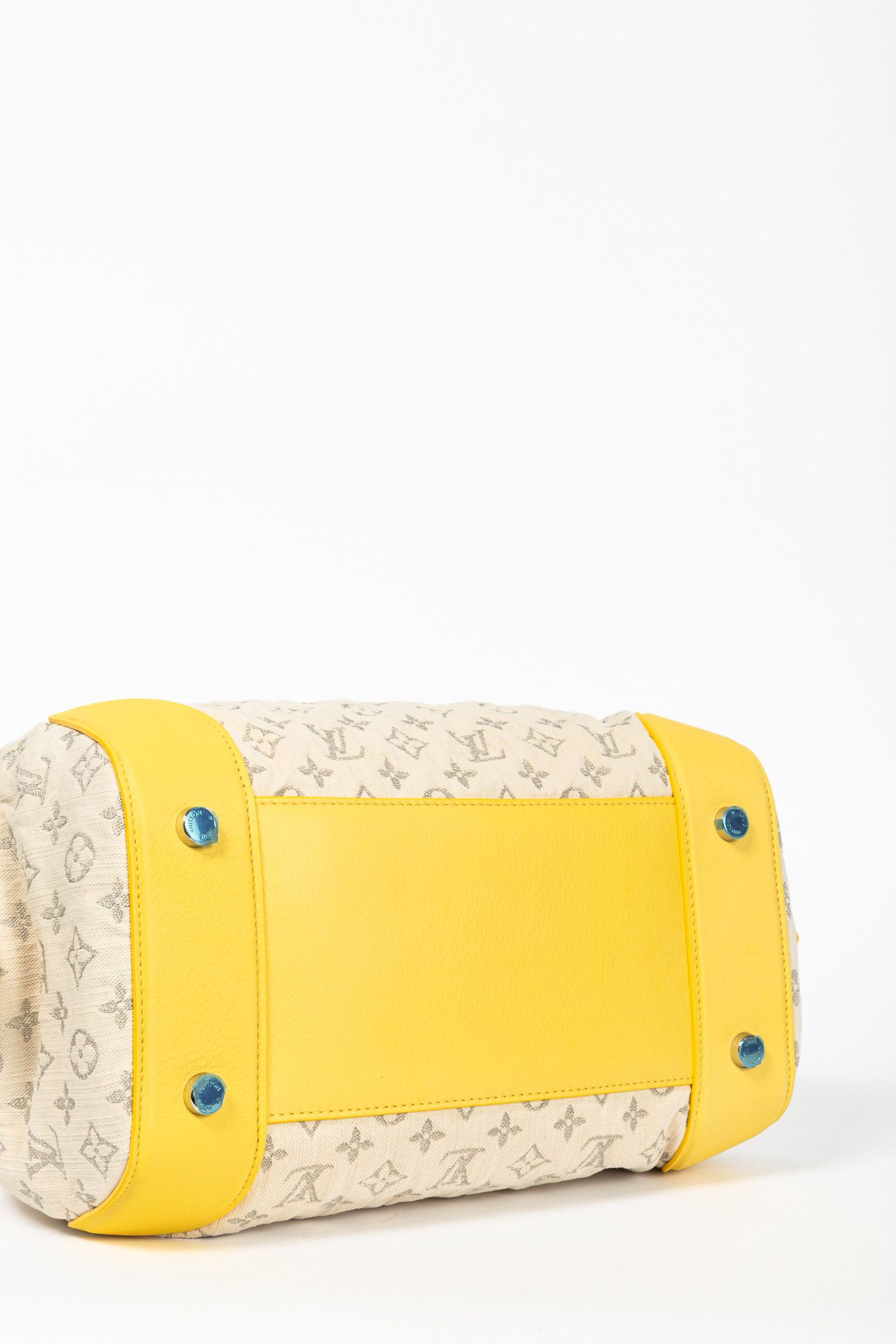 Louis Vuitton Louis Vuitton SS/12 Squat MM Denim Jaune Handbag Size ONE SIZE - 5 Thumbnail