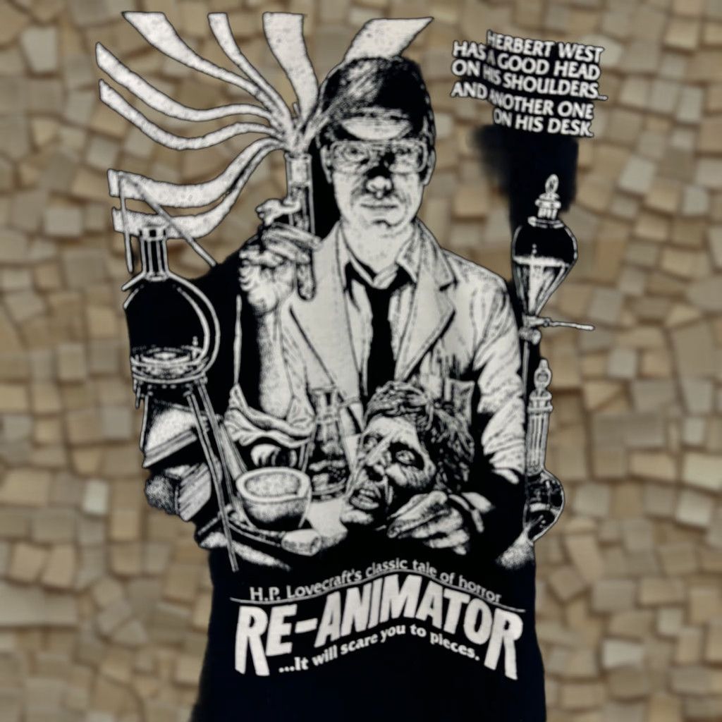Fruit Of The Loom VINTAGE HP Lovecraft Re-Animator T-Shirt XL Black Horror 90s Movie Mens Size US XL / EU 56 / 4 - 1 Thumbnail