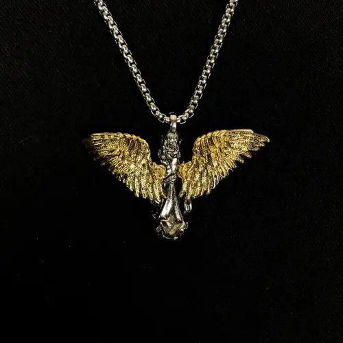 Jewelry Angel Necklace Y2K Gothic Punk Chain Size ONE SIZE - 4 Thumbnail