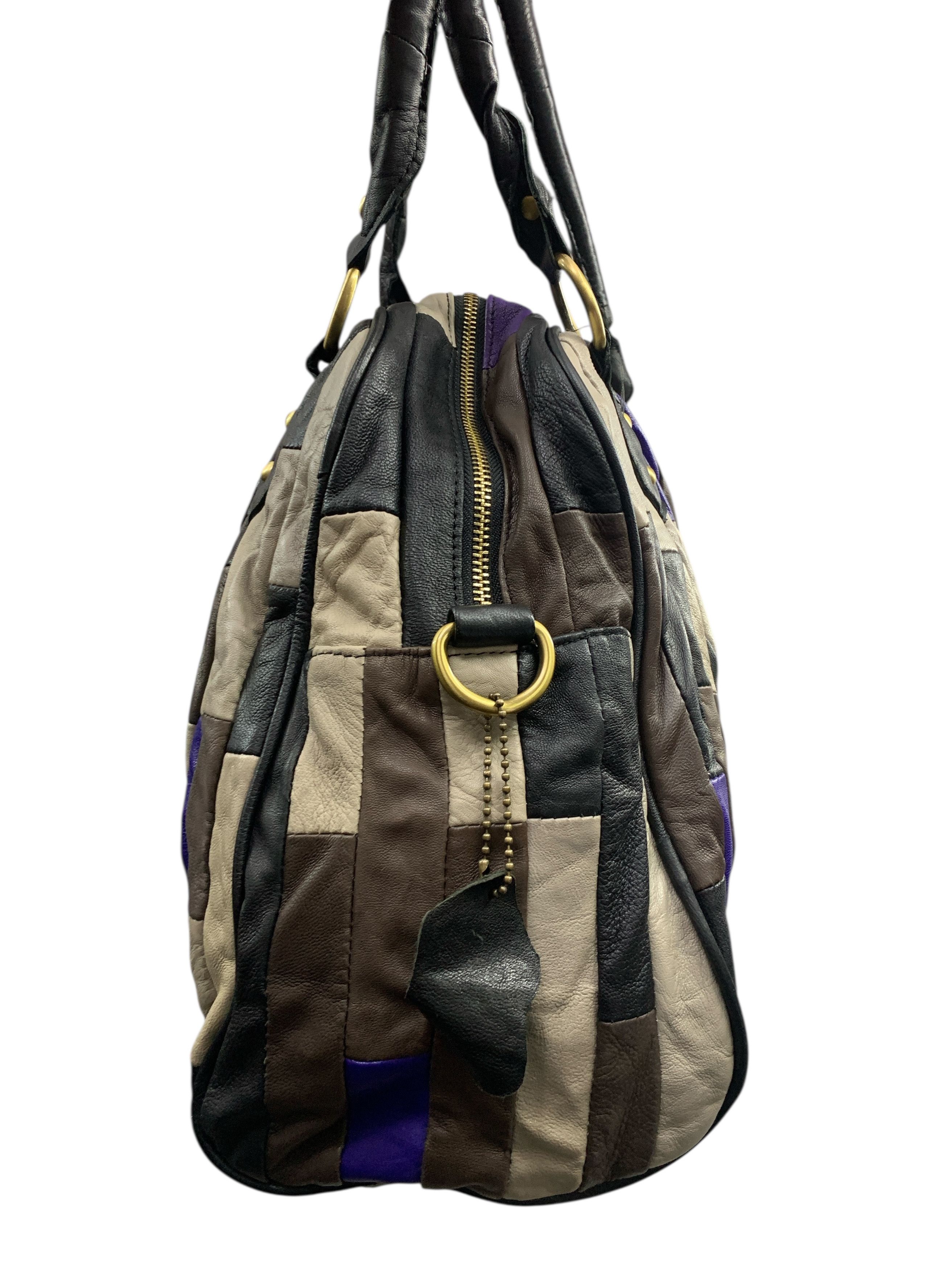 Japanese Brand × Leather Vintage Leather Bag Patchwork Shoulder Bag Size ONE SIZE - 5 Thumbnail