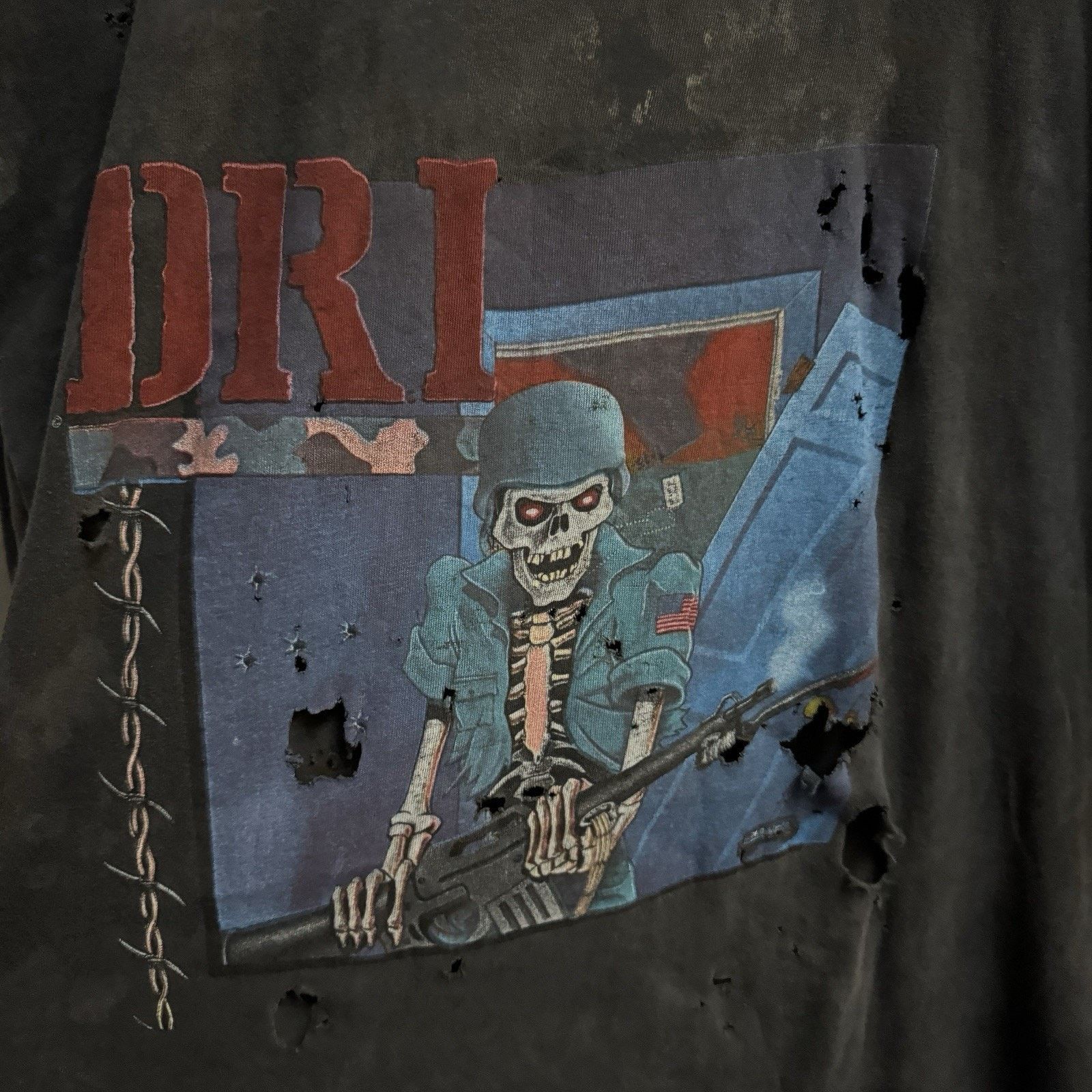 Vintage Vintage 80s Dirty Rotten Imbeciles DRI Black Thrash T Shirt Size US M / EU 48-50 / 2 - 5 Thumbnail