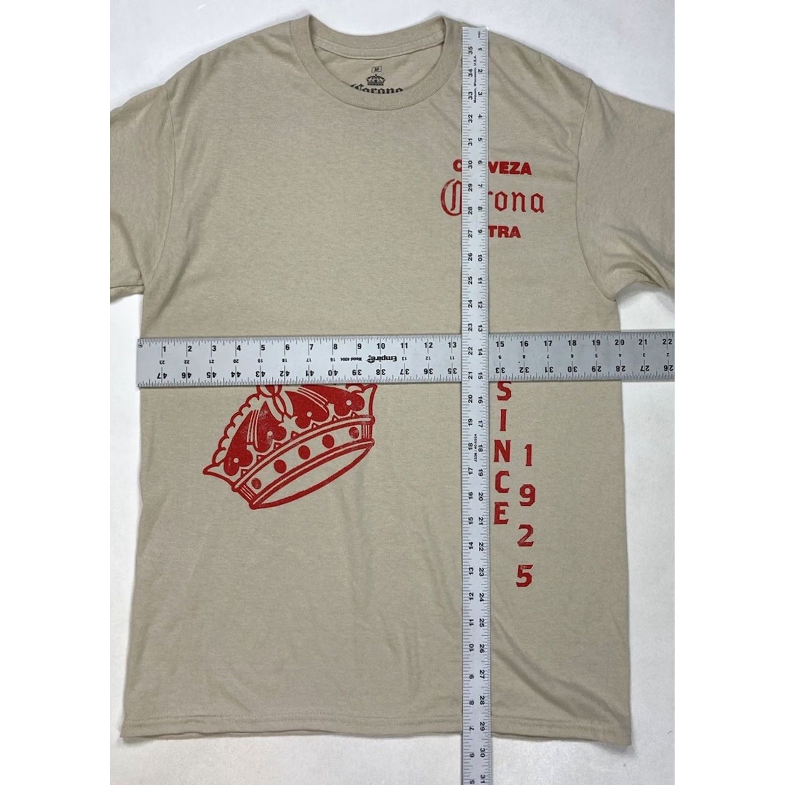 Logo 7 Corona Beer Graphic T-shirt Men Medium Beige Logo Short Sleeve Size US M / EU 48-50 / 2 - 5 Thumbnail