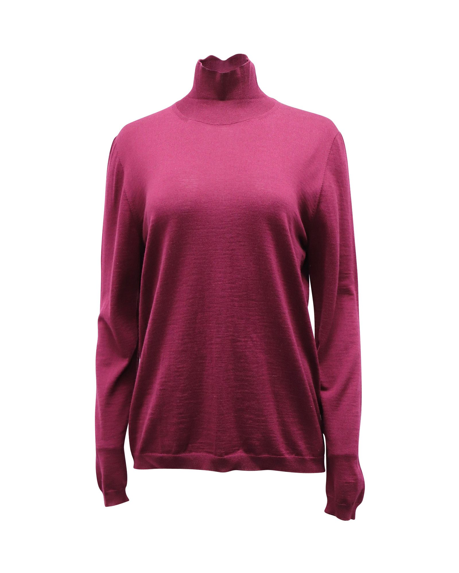 Marni Marni Long Sleeve Turtleneck Sweater in Maroon Wool Size S / US 4 / IT 40 - 1 Thumbnail