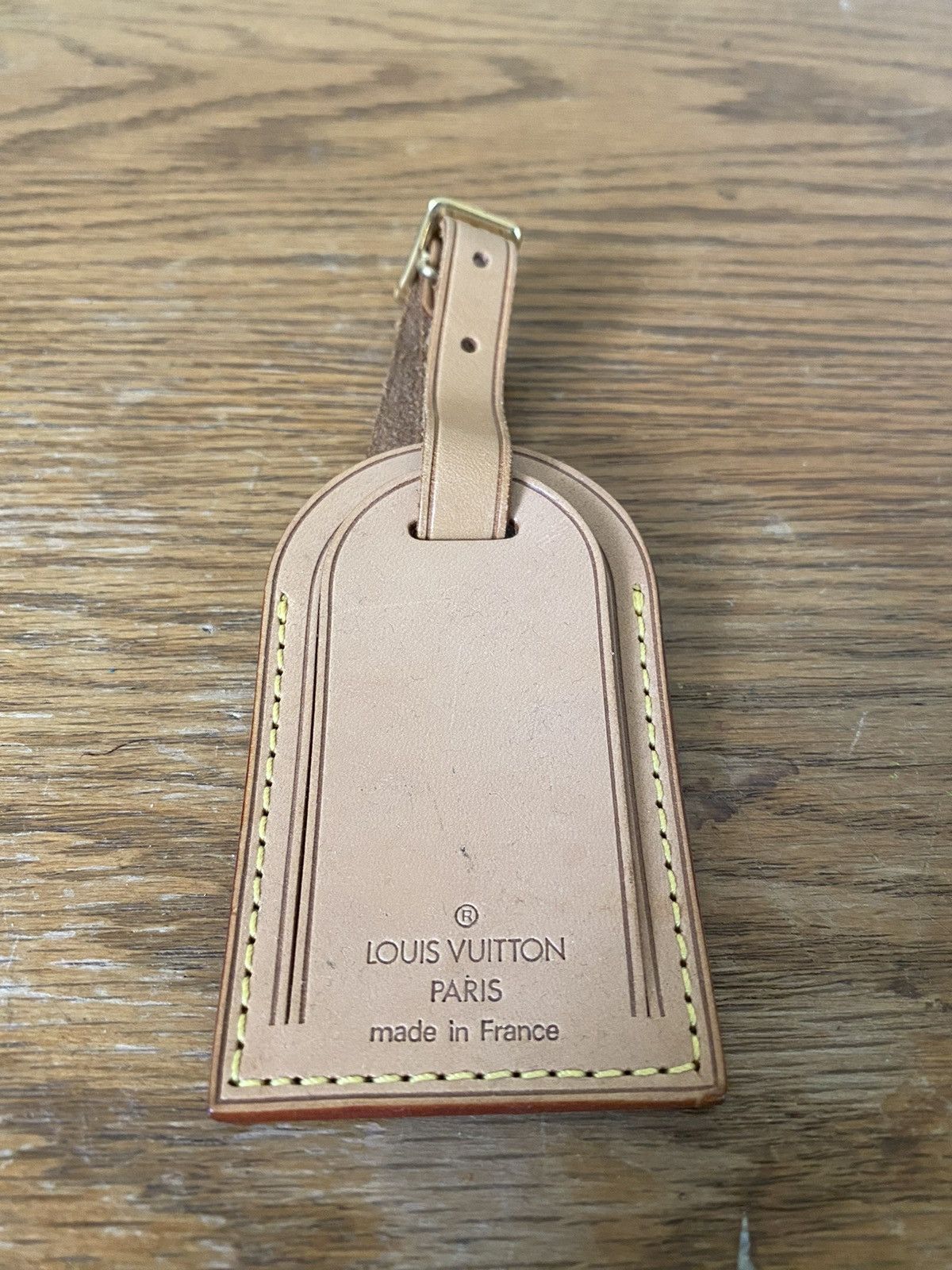 Louis Vuitton Louis Vuitton vachetta leather luggage ID tag name tag Size ONE SIZE - 1 Thumbnail
