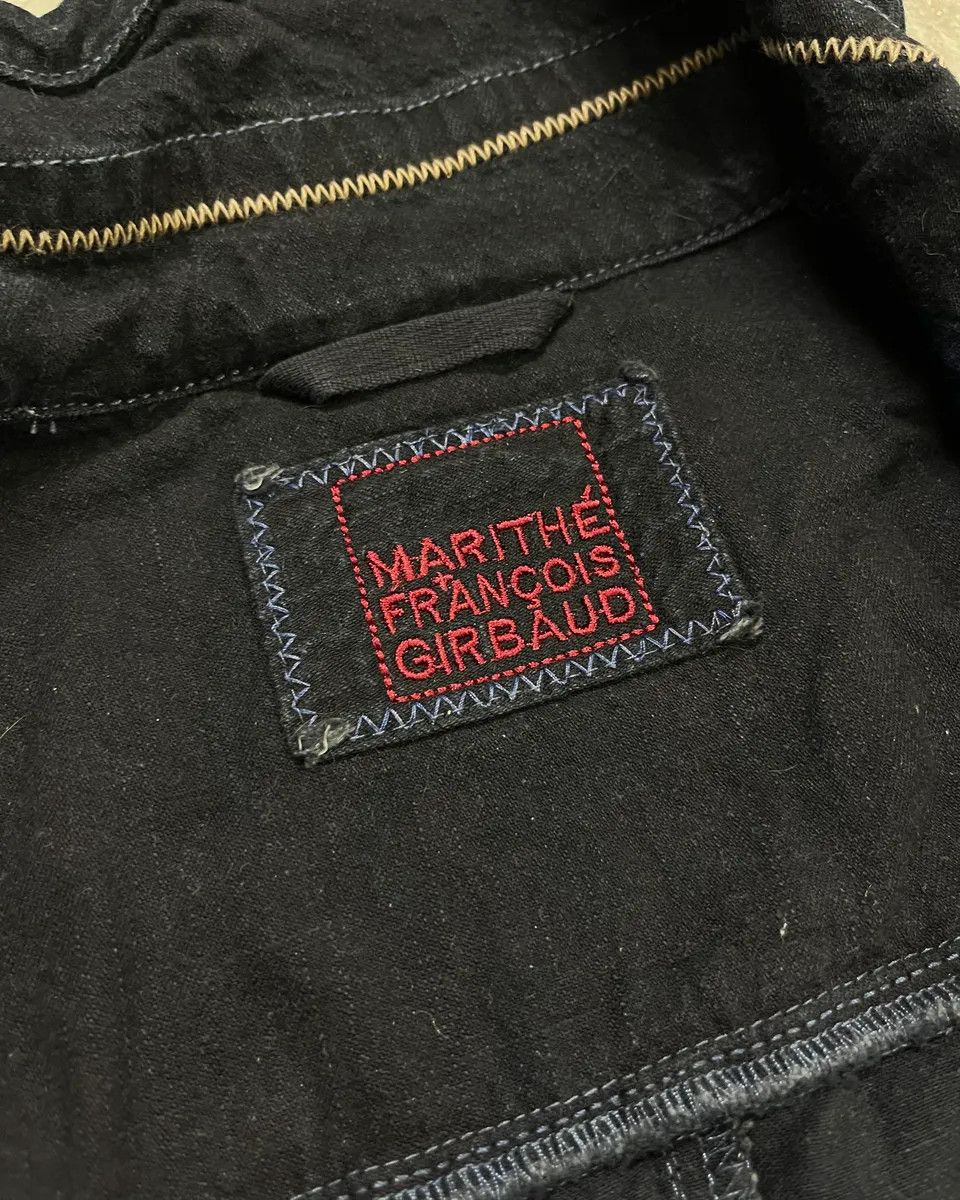 Marithe + Francois Girbaud 1990s Marithé + François Girbaud Navy Denim Colour-Block Denim Jacket Size US XS / EU 42 / 0 - 10 Thumbnail