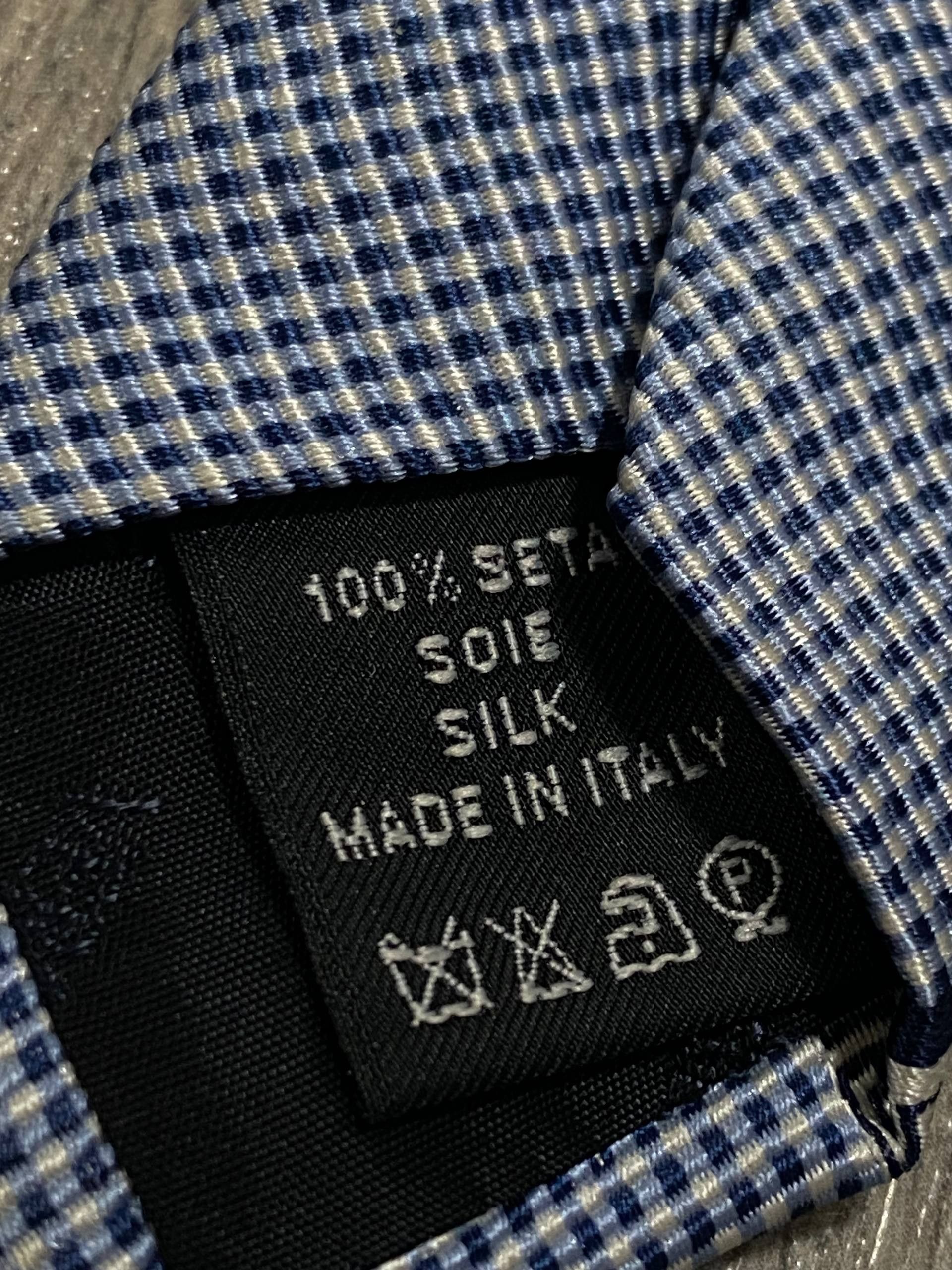 Versace Versace Classic Ties Monogram Rombs Blue 100% Silk Italy Size ONE SIZE - 5 Thumbnail
