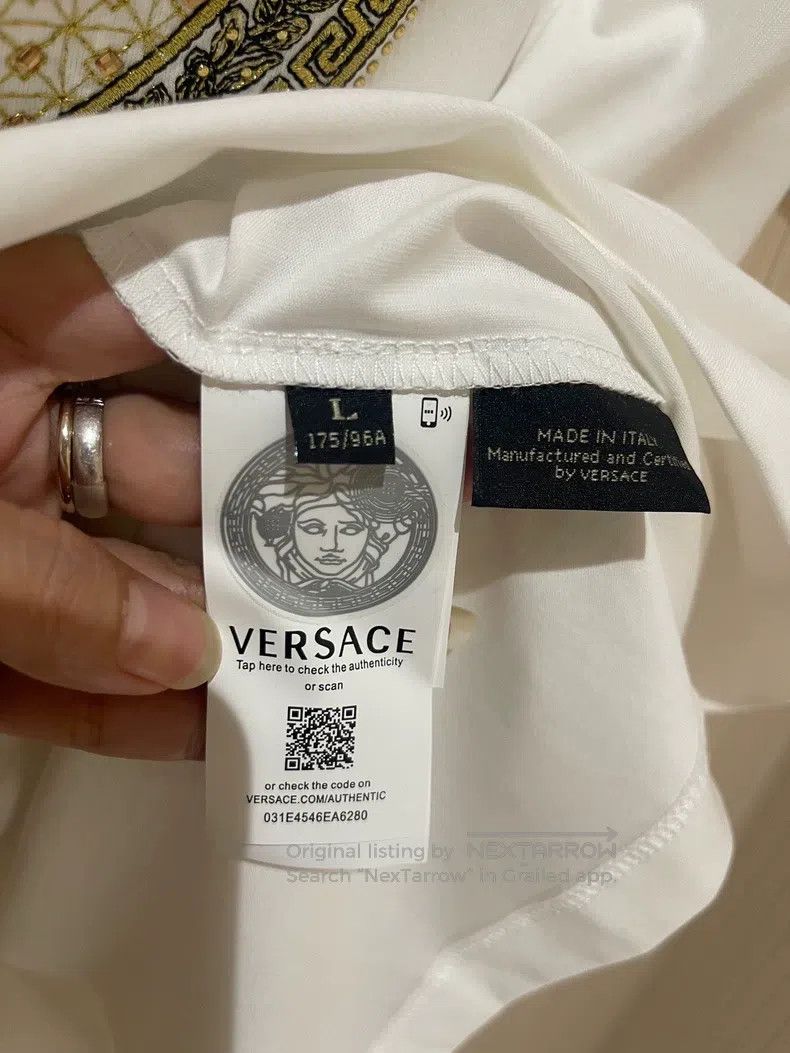 Versace Versace White short-sleeved T-shirt Size US L / EU 52-54 / 3 - 6 Thumbnail