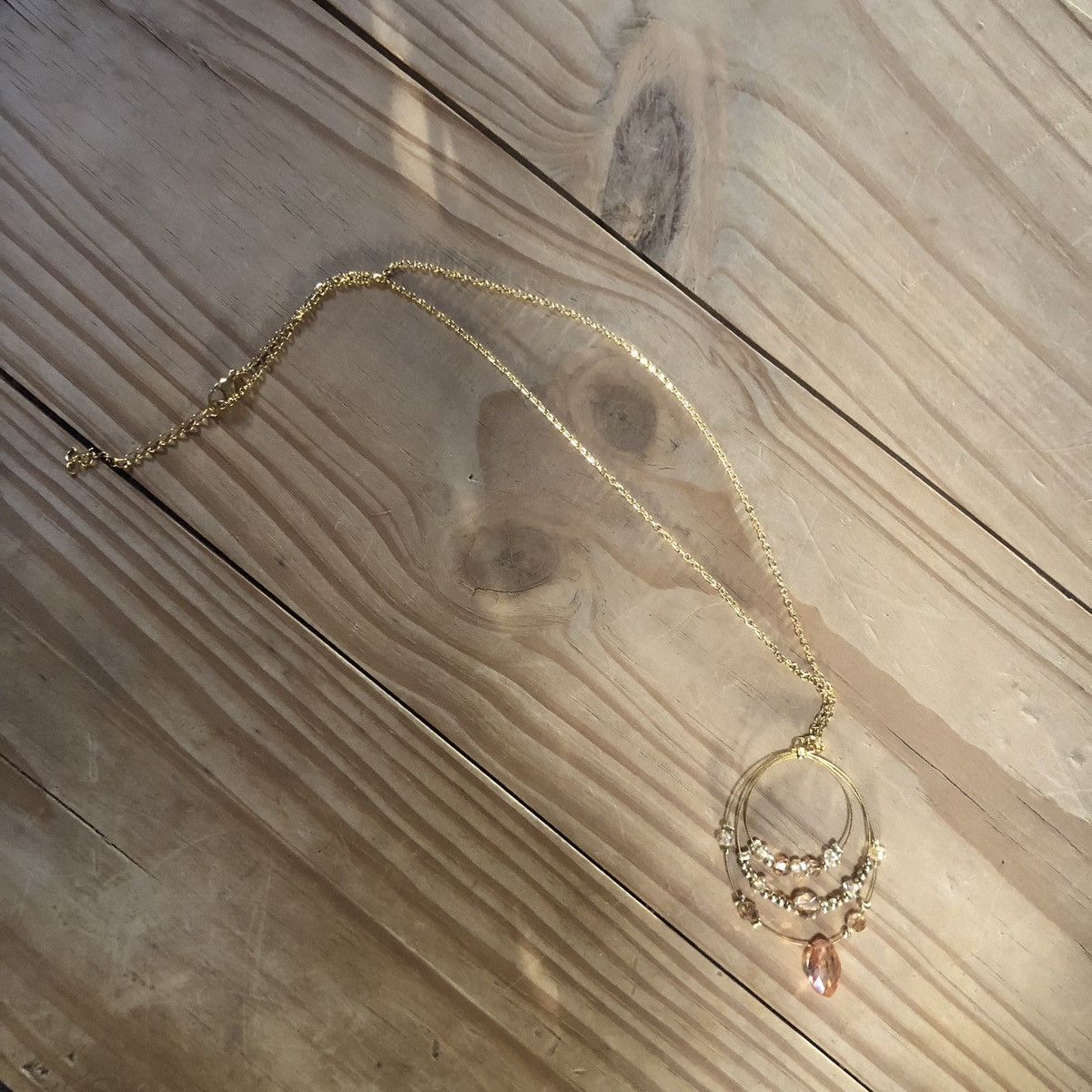 Handmade Handcrafted elegant layered wired citrine crystal necklace Size ONE SIZE - 6 Thumbnail