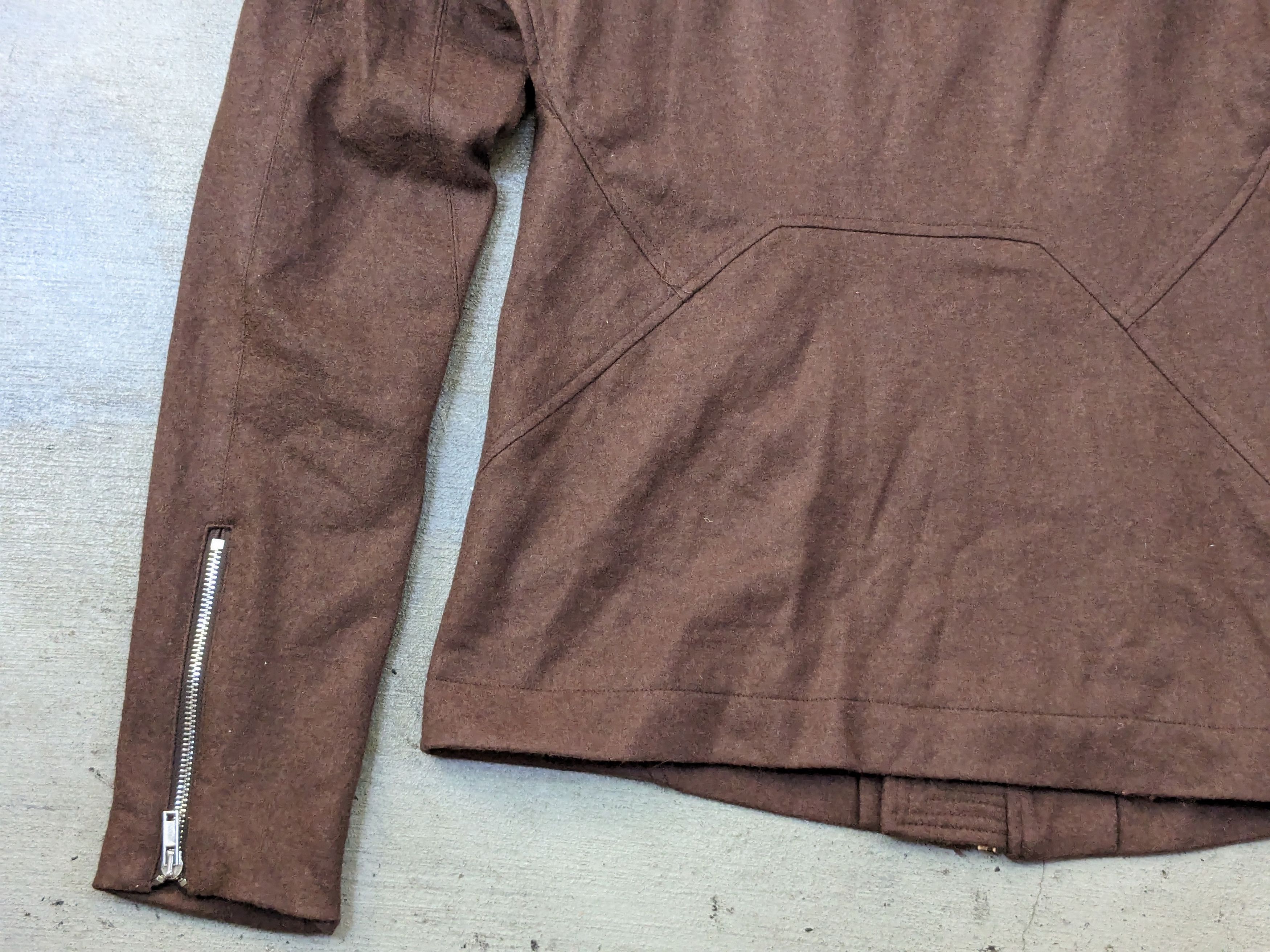 Rick Owens Rick Owens Globa Jacket Wool Medium Zip Up Asymmetrical Zip Size US M / EU 48-50 / 2 - 15 Thumbnail