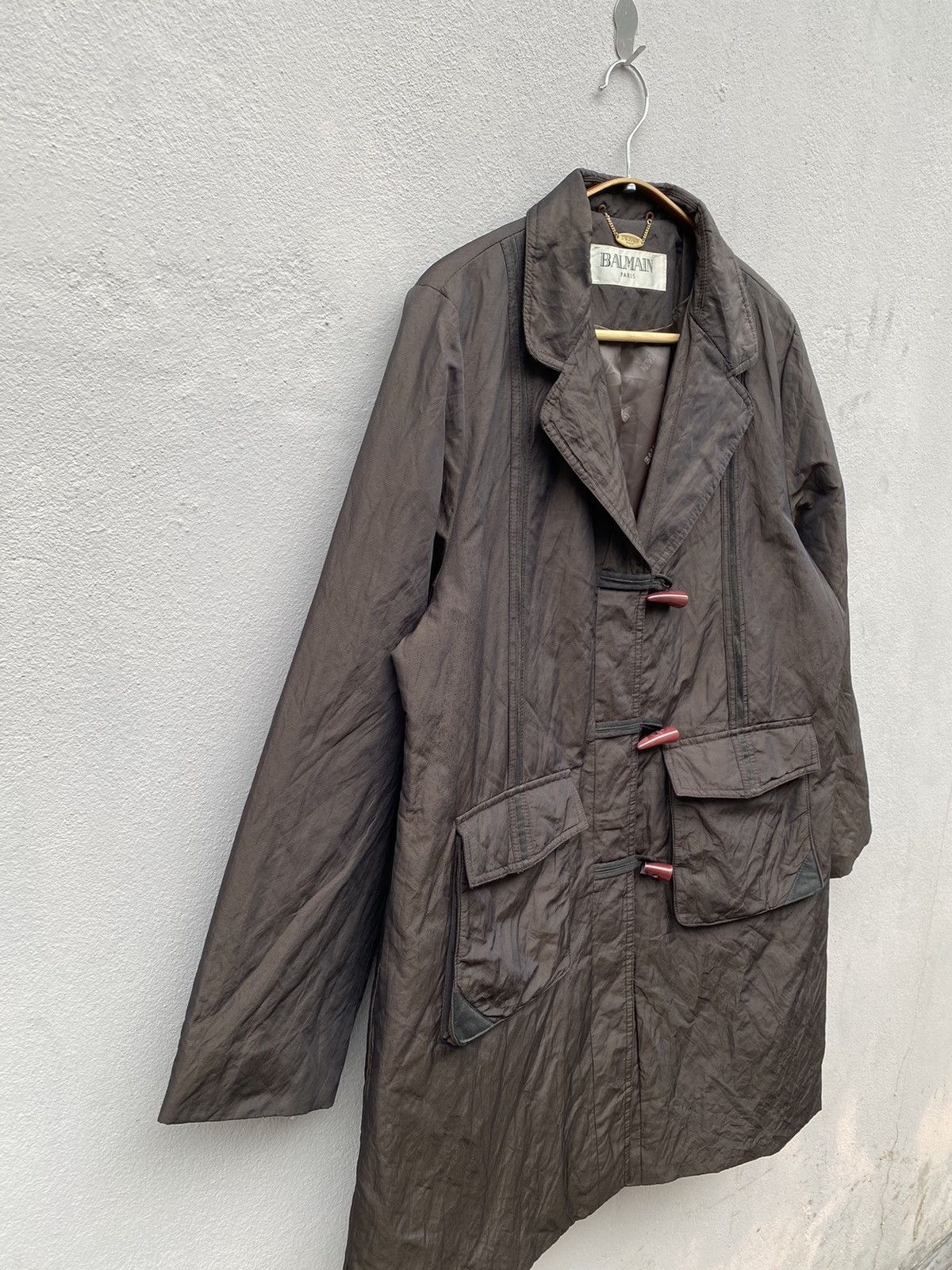 Balmain BALMAIN PARIS Double Pockets Brown Trench Coat Size US M / EU 48-50 / 2 - 9 Thumbnail
