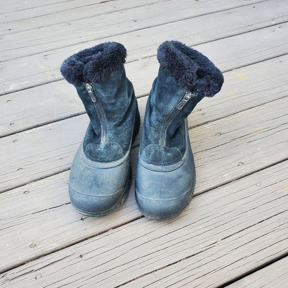SOREL Sorel Snow Angel Black Suede Leather Faux Fur Zip Snow Winte Size US 9.5 / IT 39.5 - 2 Thumbnail