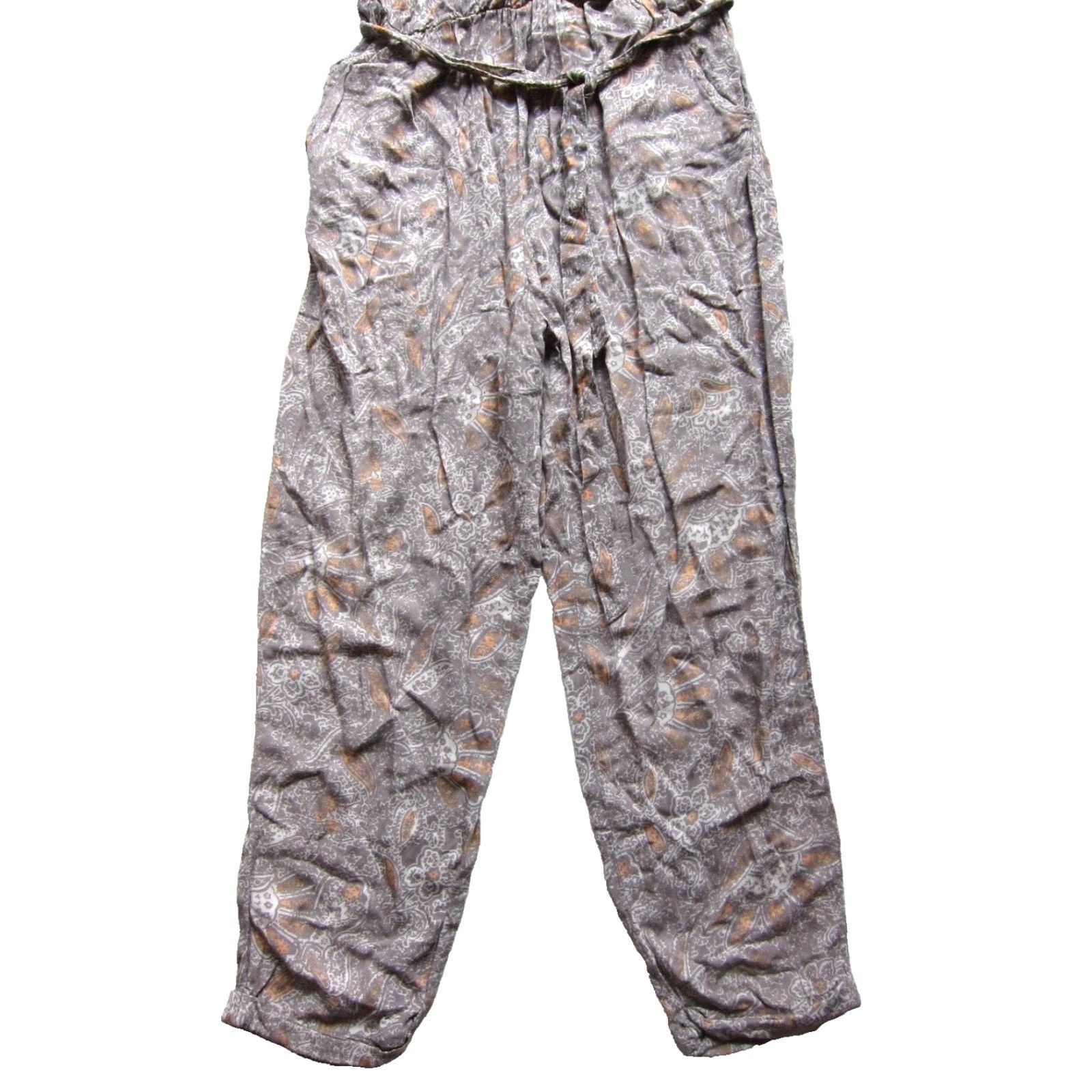Free People Free People Jumpsuit One-Piece XS Gray Floral Pockets Women Size 26" / US 2 / IT 38 - 5 Thumbnail