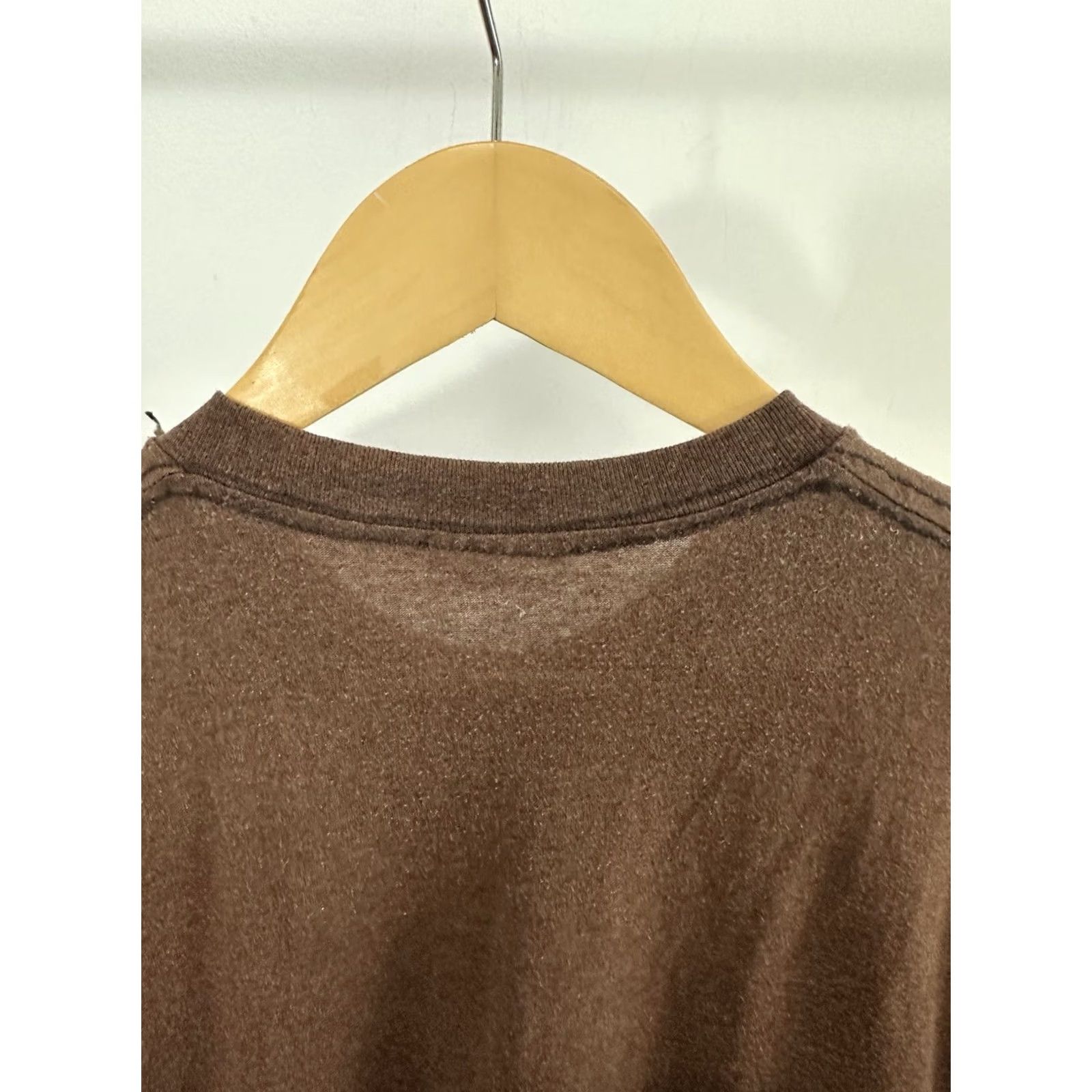 Vintage VTG 80s Paper Thin Selvedge Front Pocket Single Stitch Blank Brown T-Shirt XL Mens Size US XL / EU 56 / 4 - 6 Thumbnail