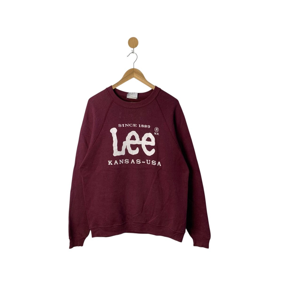 Vintage Maroon lee sweatshirt Pullover Medium Size