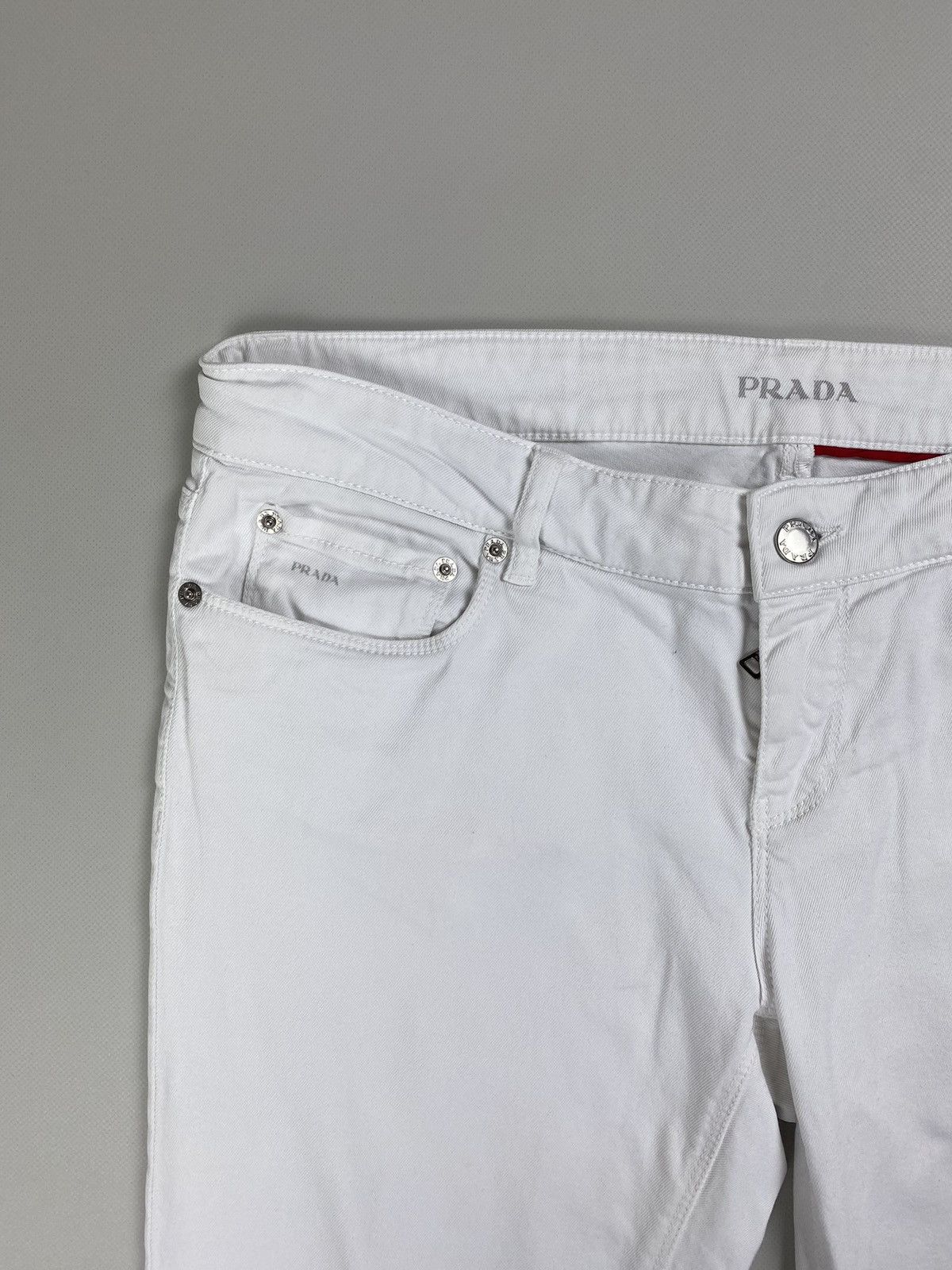 Prada Prada ladies cropped denim Breeches jeans size 29 white Size 29" - 9 Thumbnail