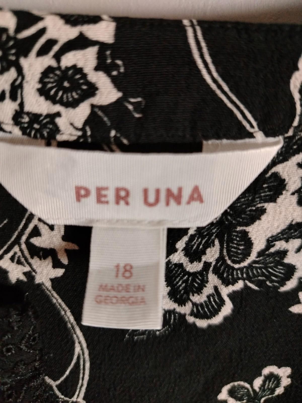 M.E. Sport Pre-Loved Women's Black and White Floral Long Sleeve Blouse Size XL / US 12-14 / IT 48-50 - 6 Thumbnail