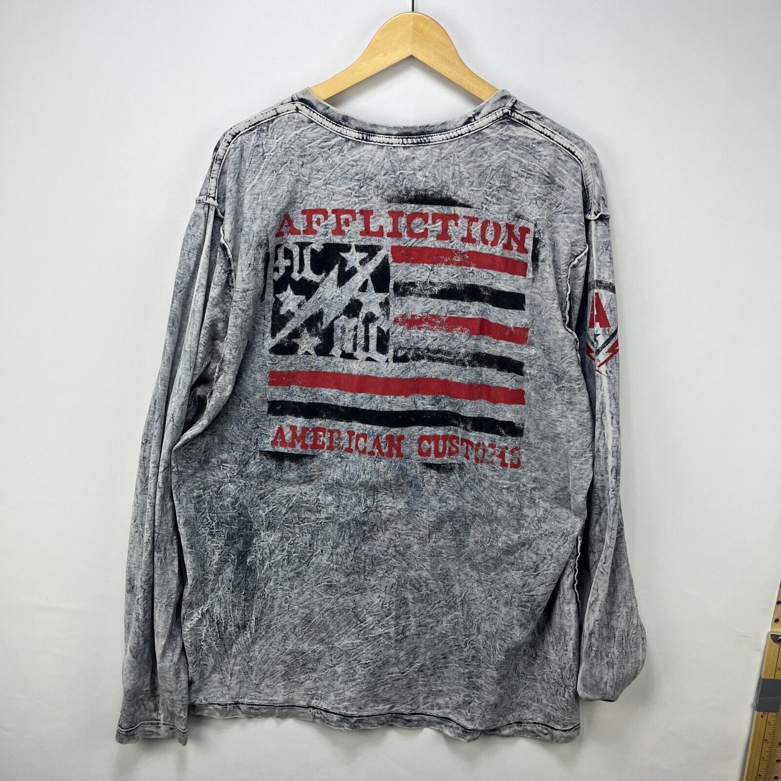 Affliction × Vintage Vintage Y2K Affliction Reversible Skull Wing 2XL Tribal Goth Size US XXL / EU 58 / 5 - 8 Thumbnail