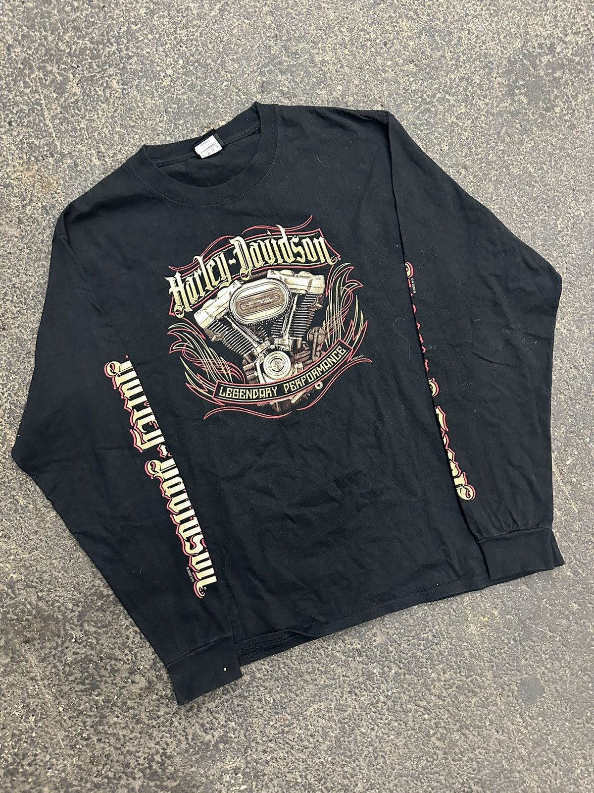 Harley Davidson × Vintage Y2K Harley Davidson graphic long sleeve top Size US L / EU 52-54 / 3 - 1 Thumbnail