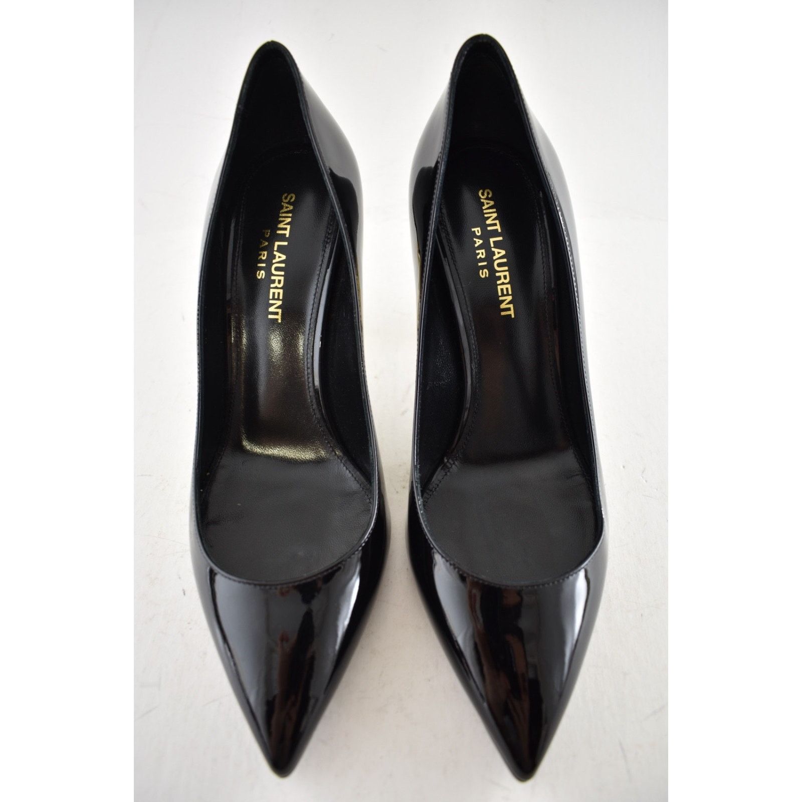 Yves Saint Laurent Saint Laurent Opyum 85 Black Patent Leather Gold YSL 36 Size US 6 / IT 36 - 8 Thumbnail
