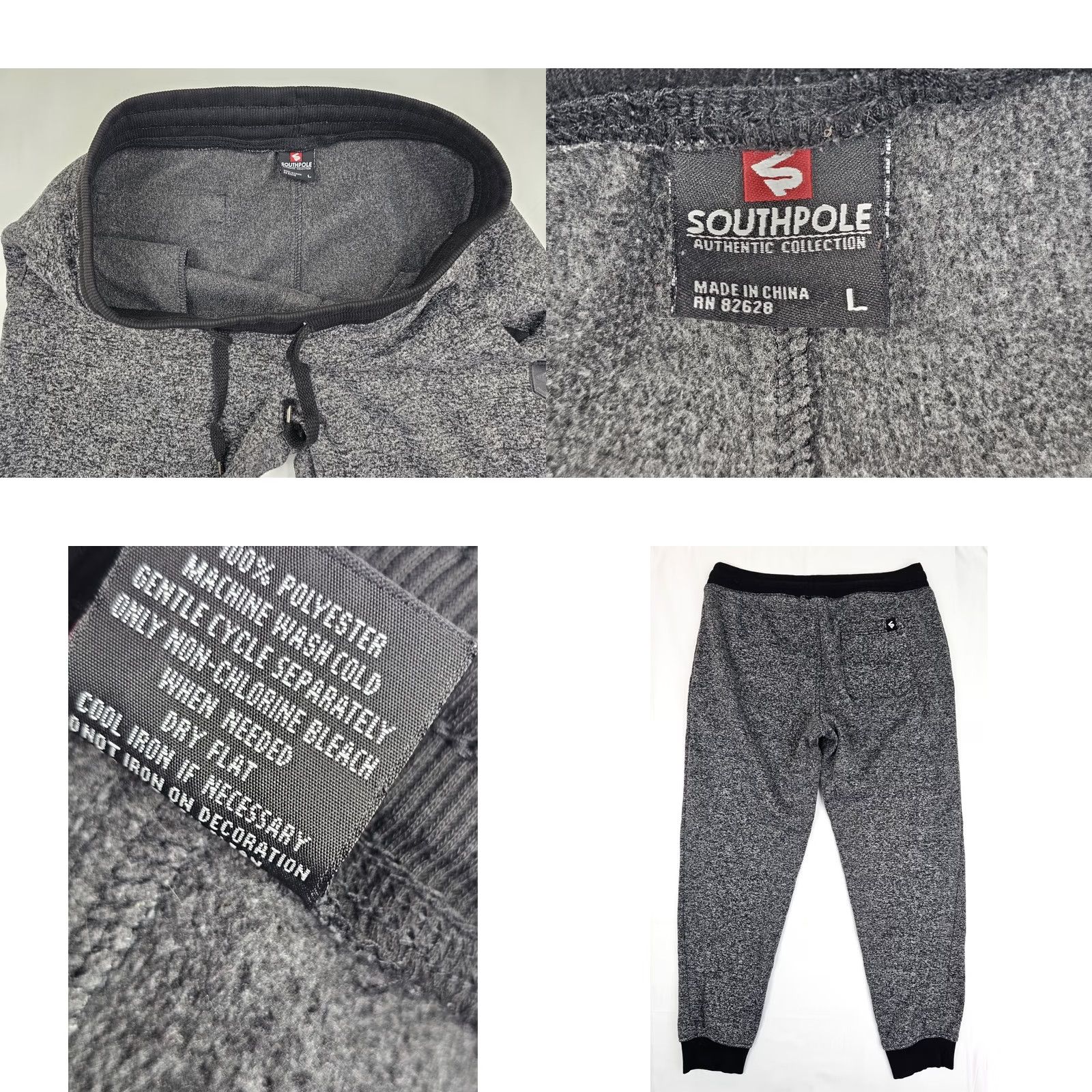 Southpole Southpole Pants Men L (35X29) Gray Jogger Sweat Marled Heathered Athletic Gym Size US 33 - 8 Thumbnail