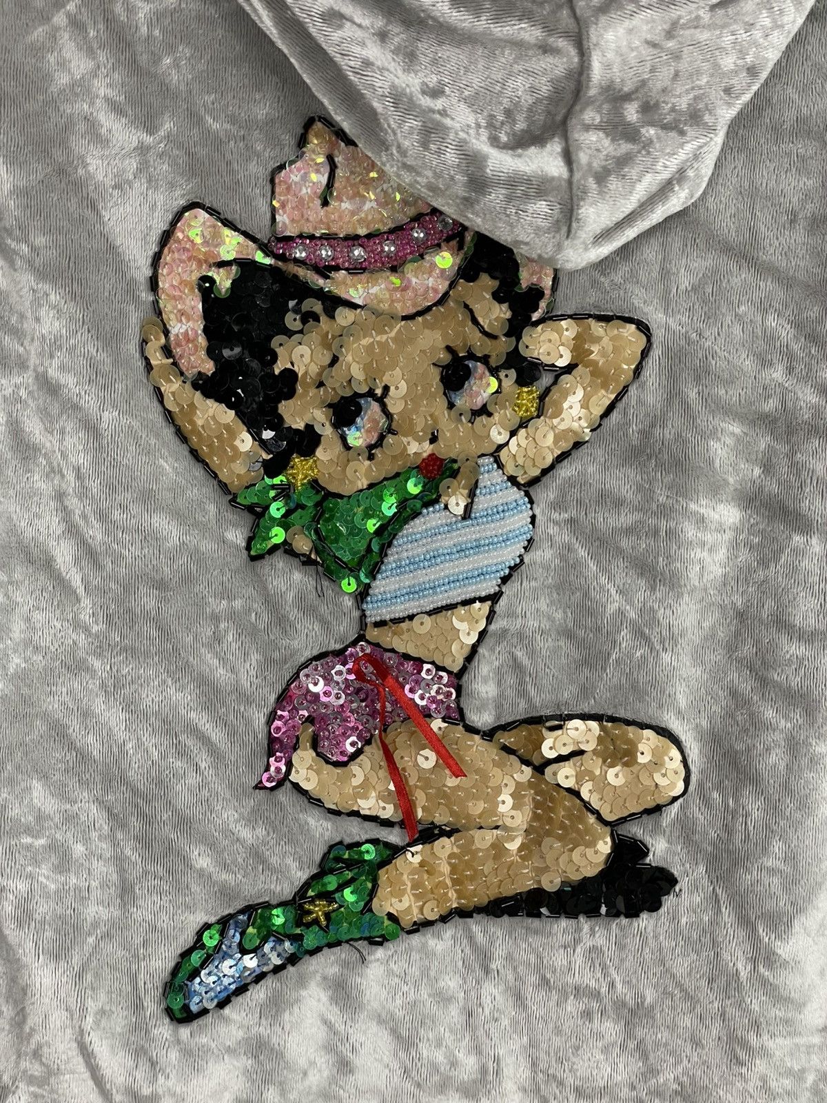 Hysteric Glamour Vintage Y2K Velour Glam Betty Boop Zip Hoodie Size M / US 6-8 / IT 42-44 - 8 Thumbnail
