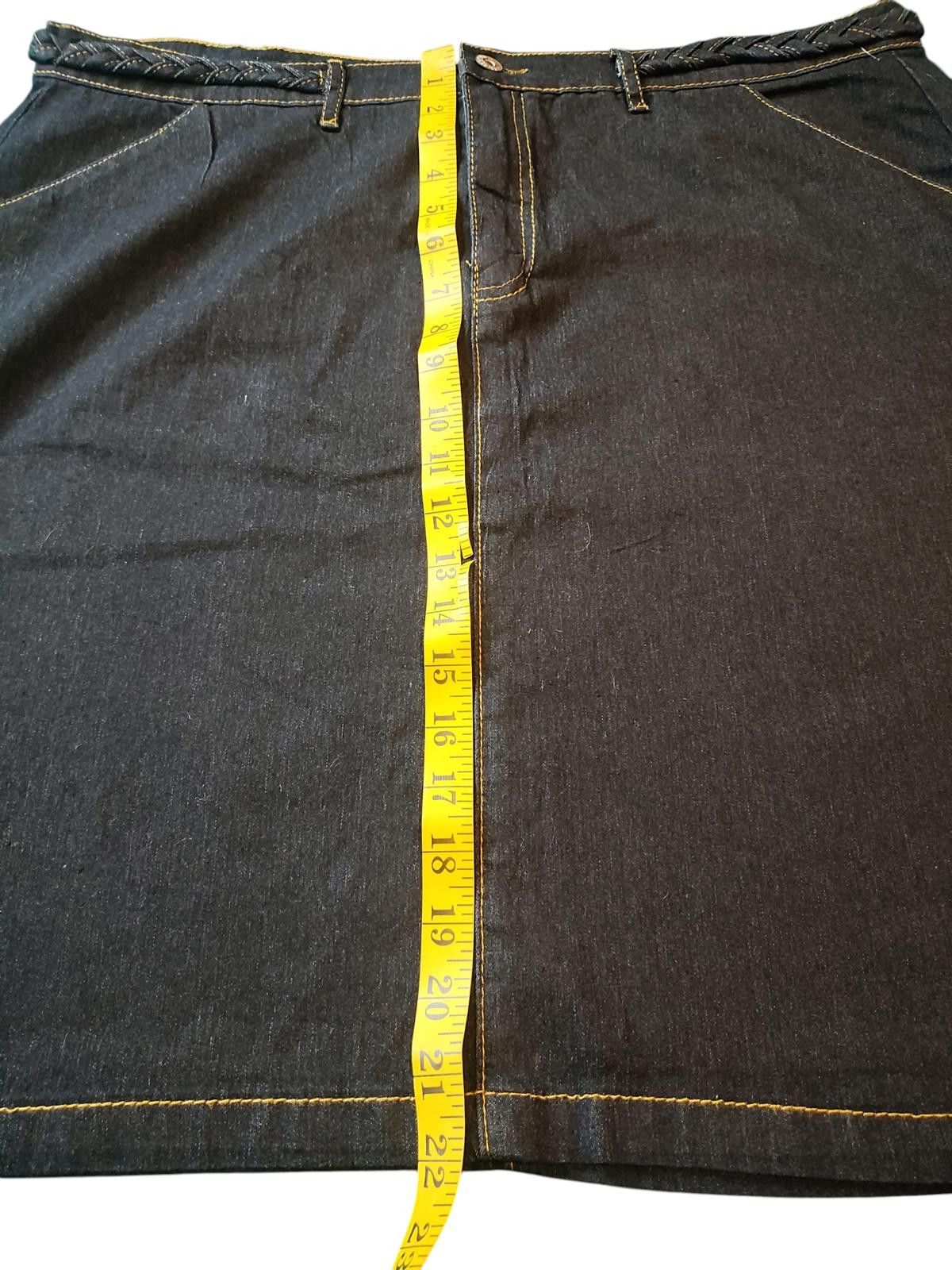 Designer Women's Black Denim Pencil Skirt By BE-GIRL USA Size 42" / US 20 - 3 Thumbnail