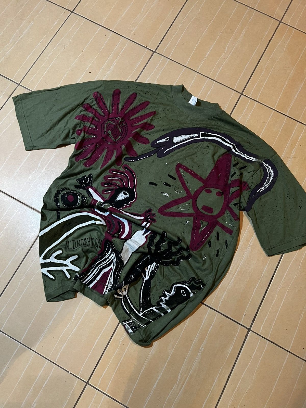 Vintage VTG 90s 1993 Midnight Oil Earth and Sun And Moon All Over Pr Size US XL / EU 56 / 4 - 1 Thumbnail