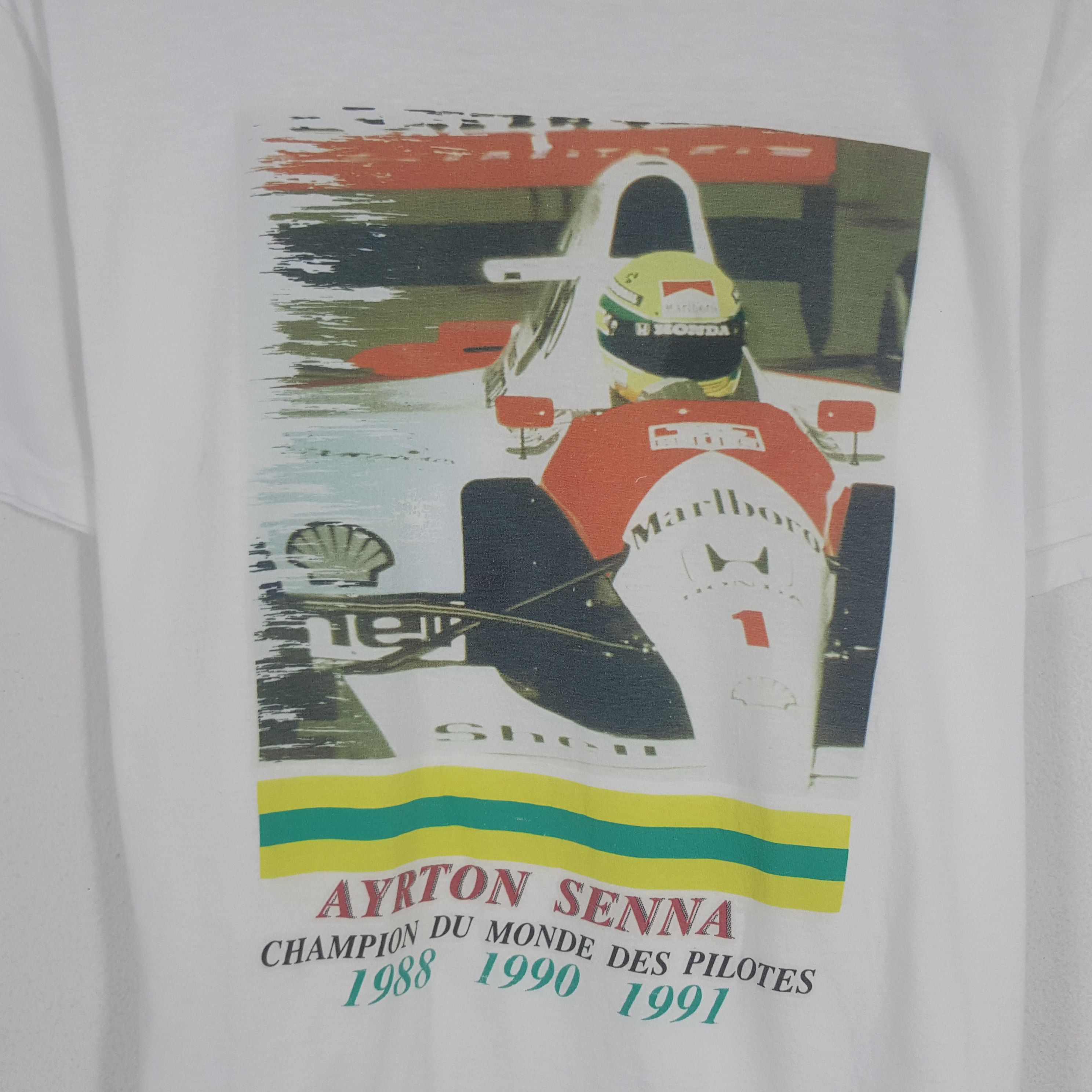 Marlboro × Vintage Vintage Marlboro Ayrton Senna Tshirt Size US M / EU 48-50 / 2 - 2 Thumbnail