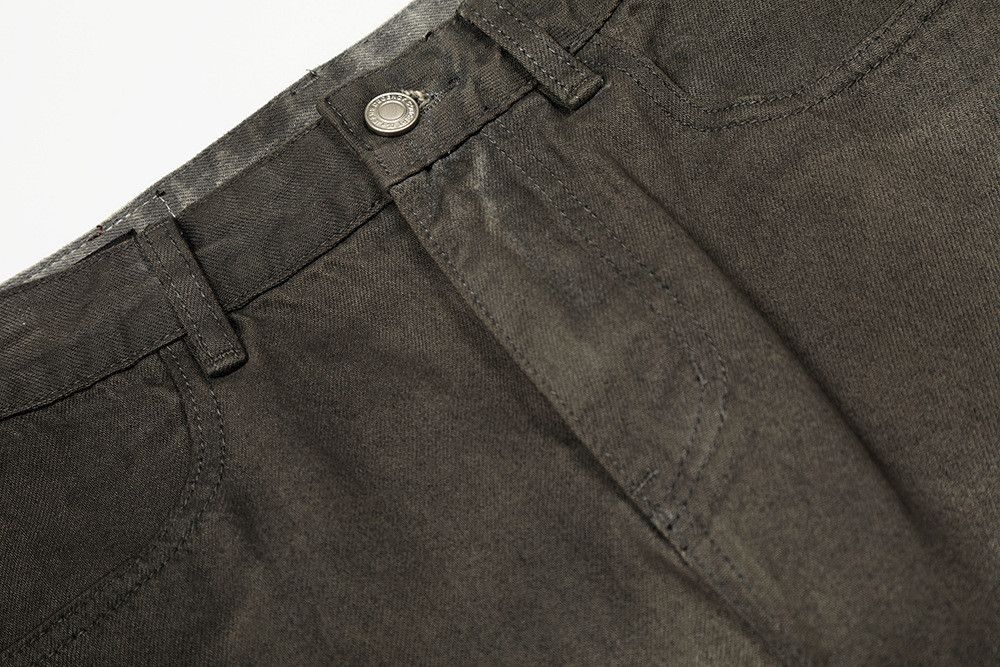 Vintage American retro men's washed distressed straight curved jeans Size US 32 / EU 48 - 4 Thumbnail