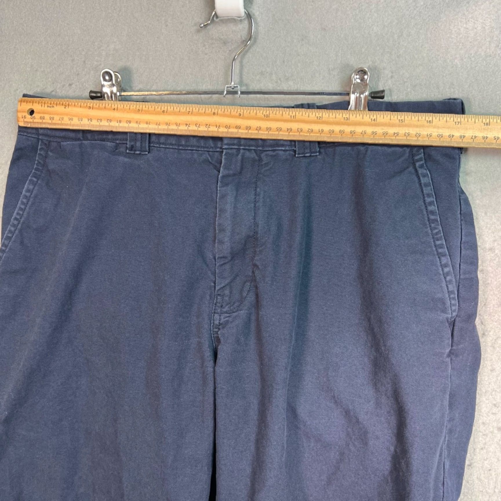 J.Crew J.Crew Mens 34 Navy Blue Cotton Chino Pants Classic Fit Straight Leg - Blue, Regular, 34x28, Flat Front, Preppy, Casual, Men's Pants Size US 34 / EU 50 - 5 Thumbnail