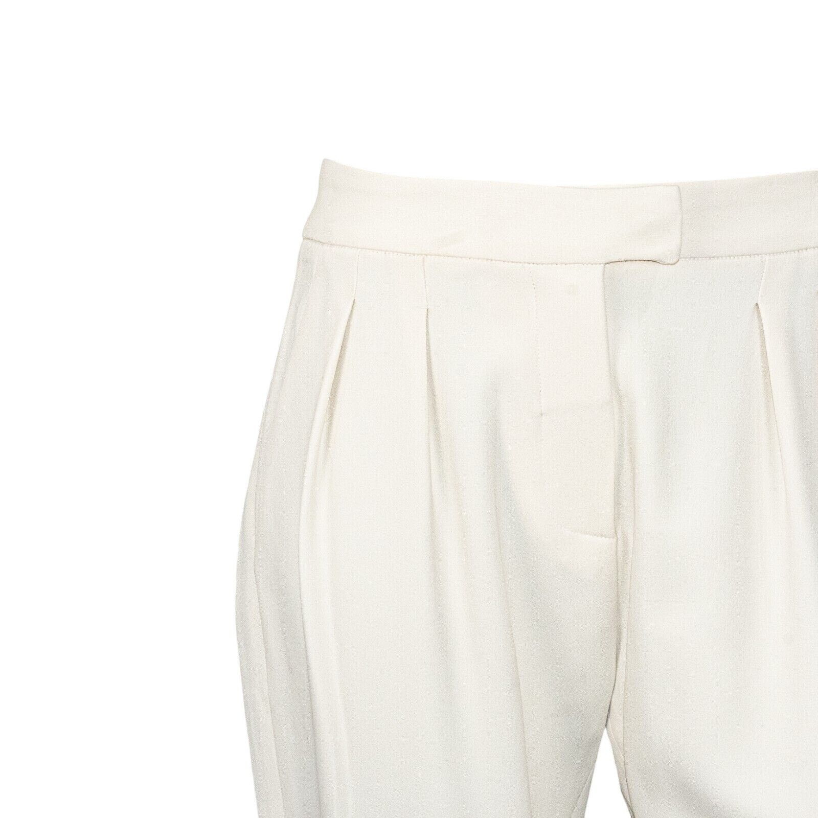 Studio Nicholson STUDIO NICHOLSON Pleated Cropped high Rise Trouser Cream Size 26" / US 2 / IT 38 - 11 Thumbnail
