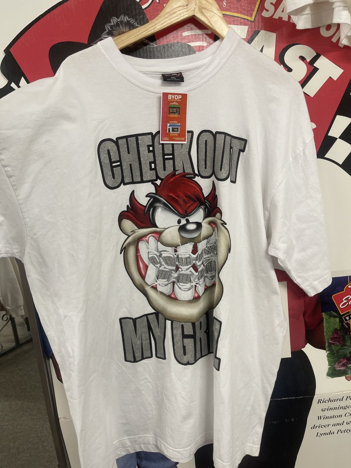Vintage White Check Out My Grill Size US XXL / EU 58 / 5 - 1 Preview