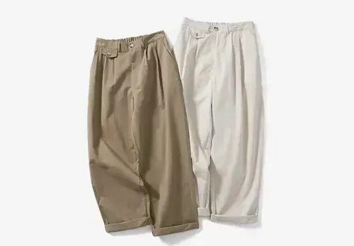 Japanese Brand 20AW Indigo Union Japan Khaki Minimal Straight Leg Pants Size US 32 / EU 48 - 4 Thumbnail