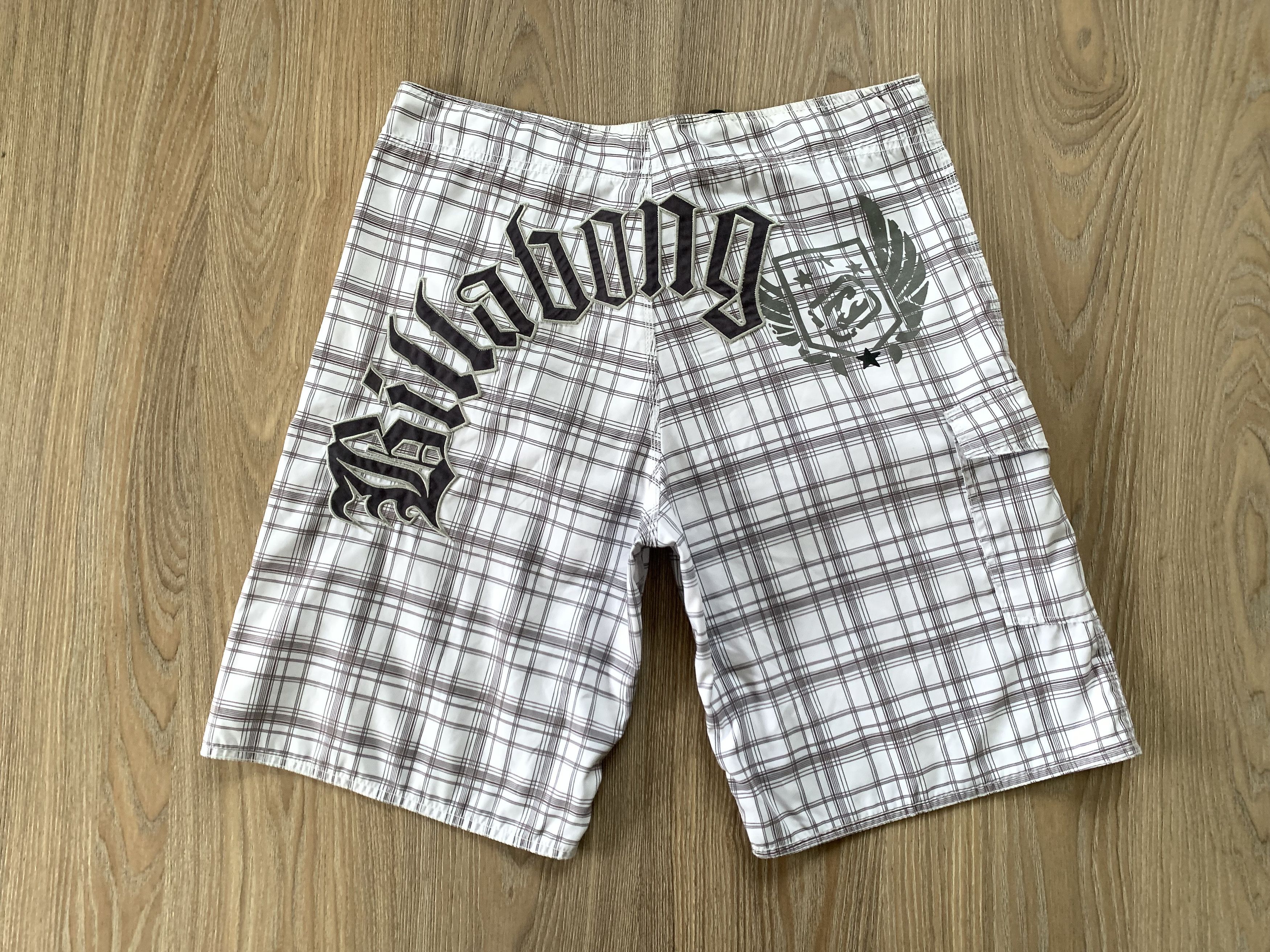 Billabong × Vintage Rare Vintage Billabong Men's Plaid Swim Shorts Size US 38 / EU 54 - 3 Thumbnail