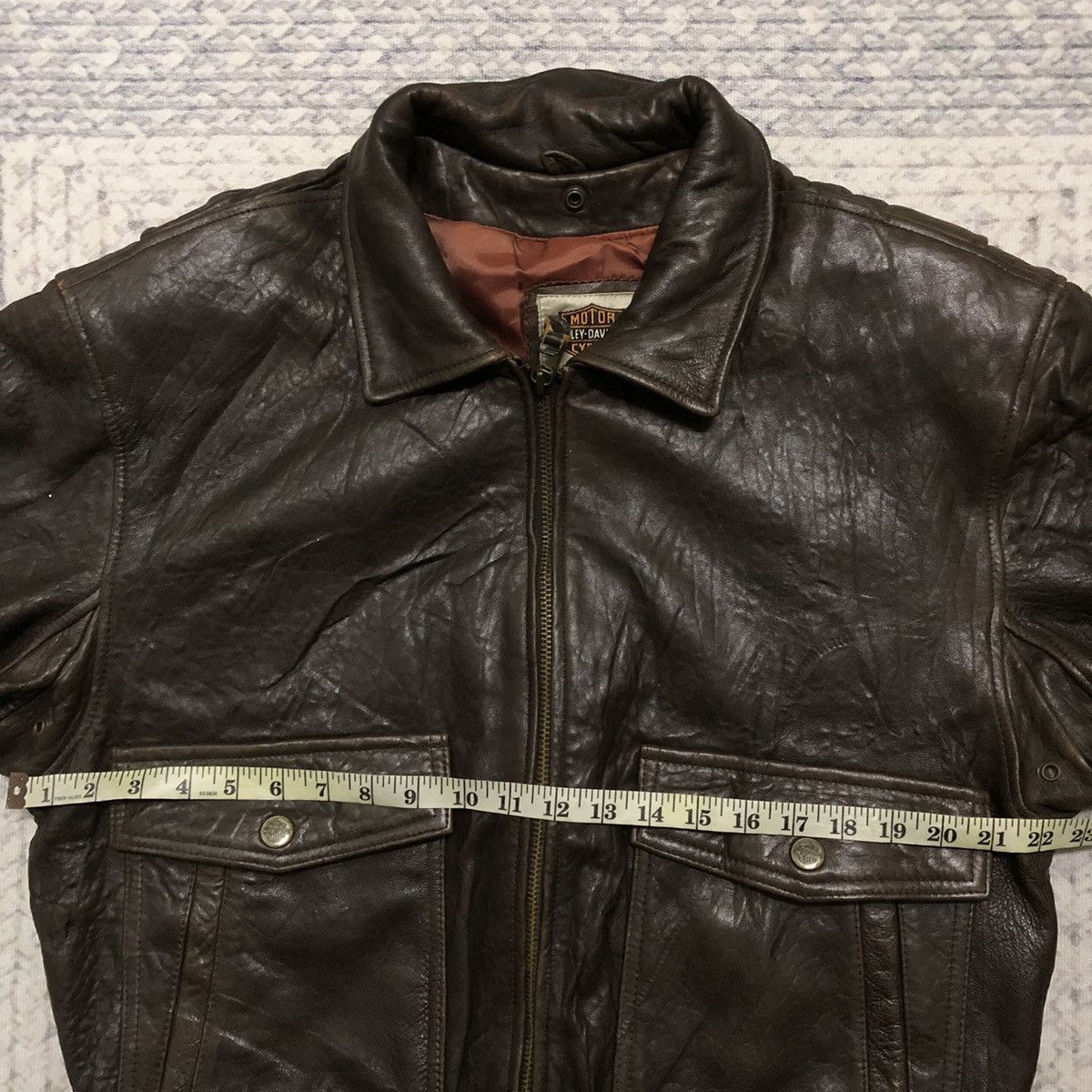 Harley Davidson Rare Distressed Vintage Harley Davidson Leather Jacket Size US L / EU 52-54 / 3 - 16 Thumbnail