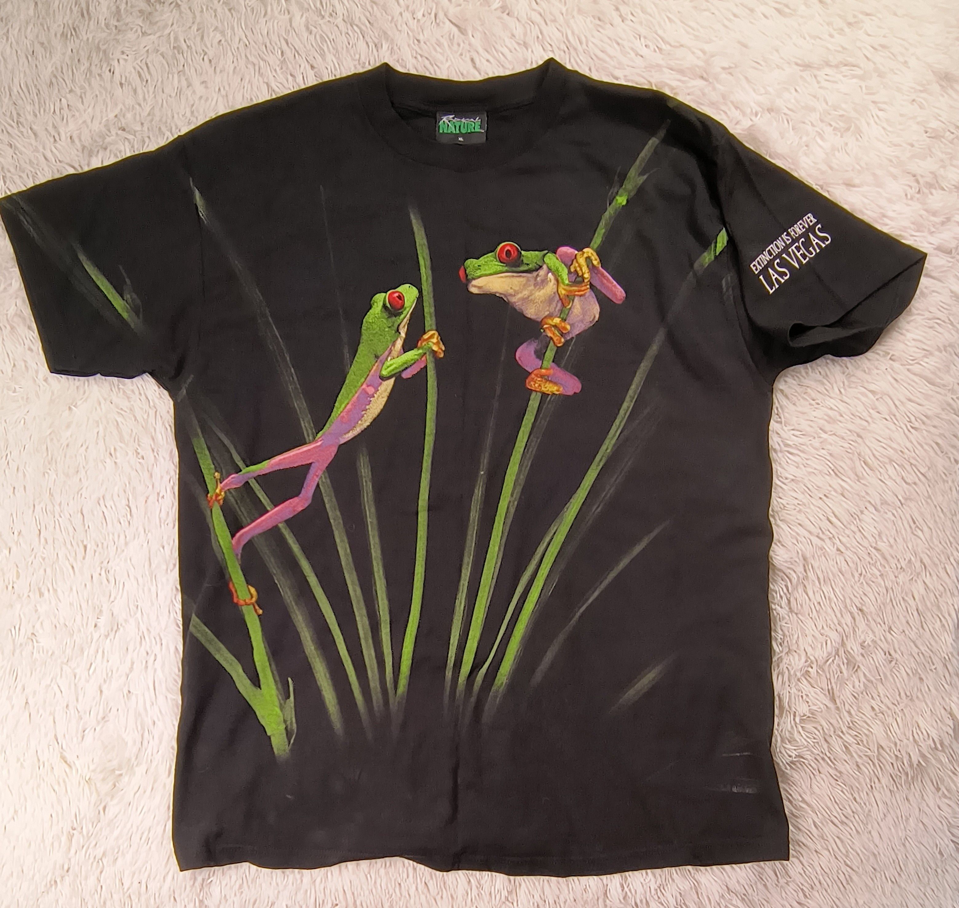 Vintage Vintage AOP frogs 90s tee Size US XL / EU 56 / 4 - 2 Thumbnail
