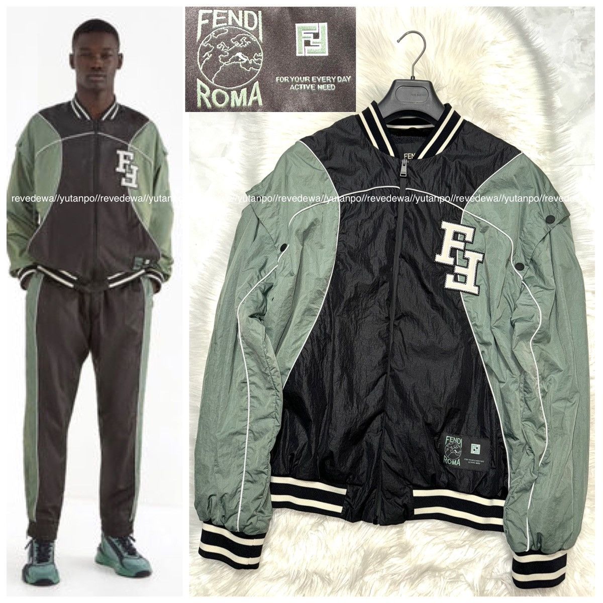 Fendi Fendi Jacquard Ff Waxed Brown Blouson | Grailed