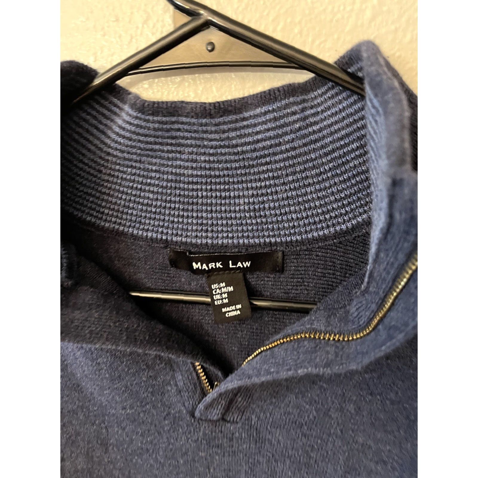 Vintage VINTAGE Mark Law 1/4 Zip Sweater Men’s Cotton Blue Size M Pullover Casual Business Knit Adult Mens Routine 100% Cotton Size US M / EU 48-50 / 2 - 3 Thumbnail
