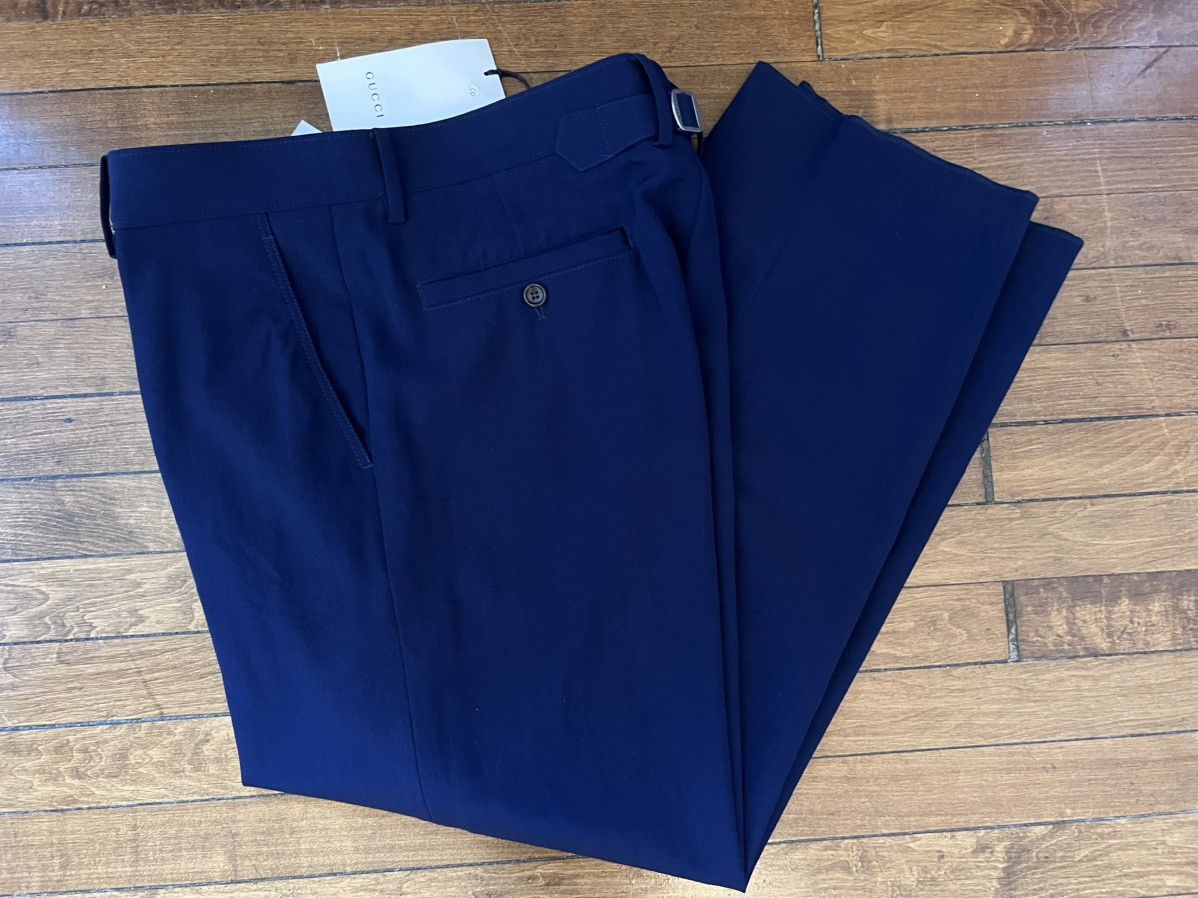 Gucci €1K crinkled, cropped wool trousers, back cinch, IT50, Italy Size US 34 / EU 50 - 10 Thumbnail