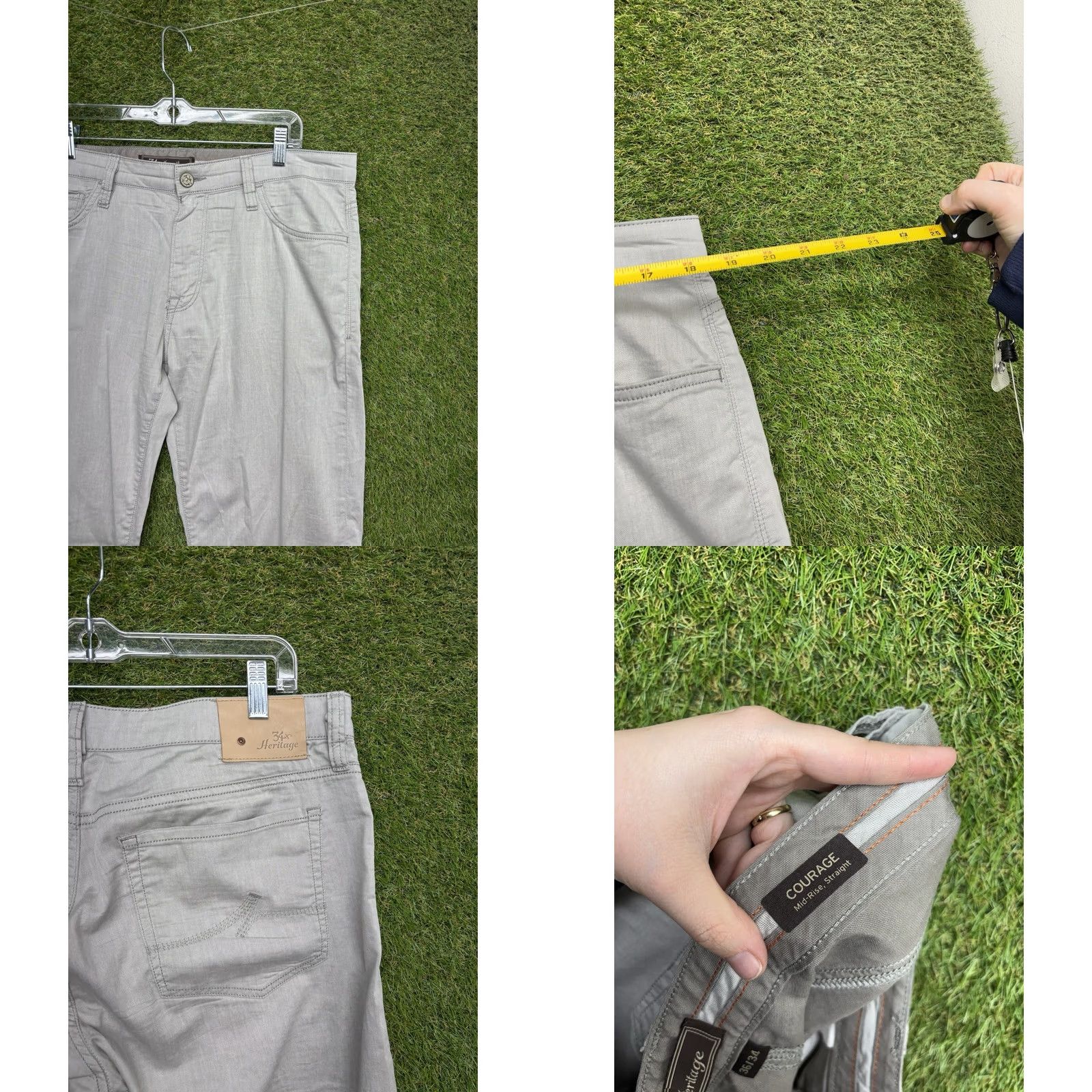 Vintage 34 Heritage Jeans Mens 36x34 Mid Rise Straight Denim Casual Stretch Jeans Mens Regular 5-Pocket Gray 34 Heritage Size US 36 / EU 52 - 8 Thumbnail