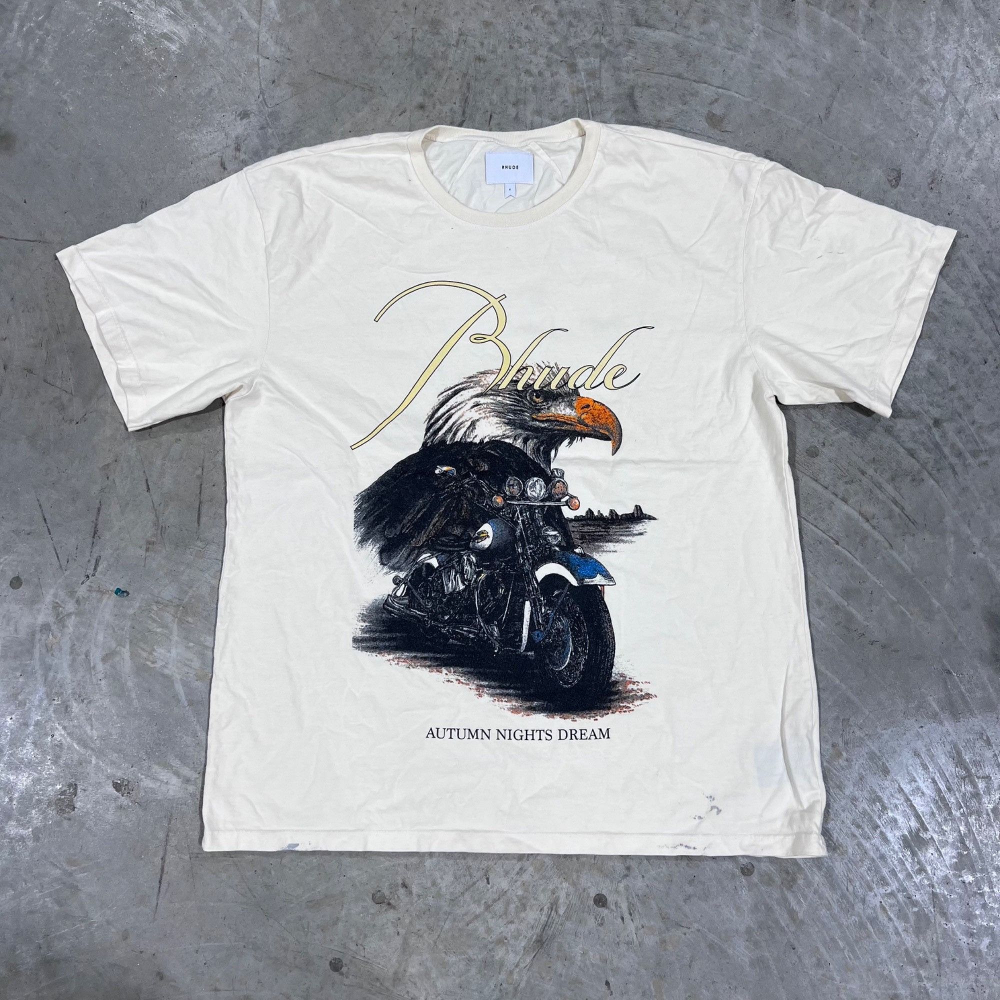Rhude NEW RHUDE EAGLE DREAM TEE IN IVORY SZ SMALL Size US S / EU 44-46 / 1 - 4 Thumbnail
